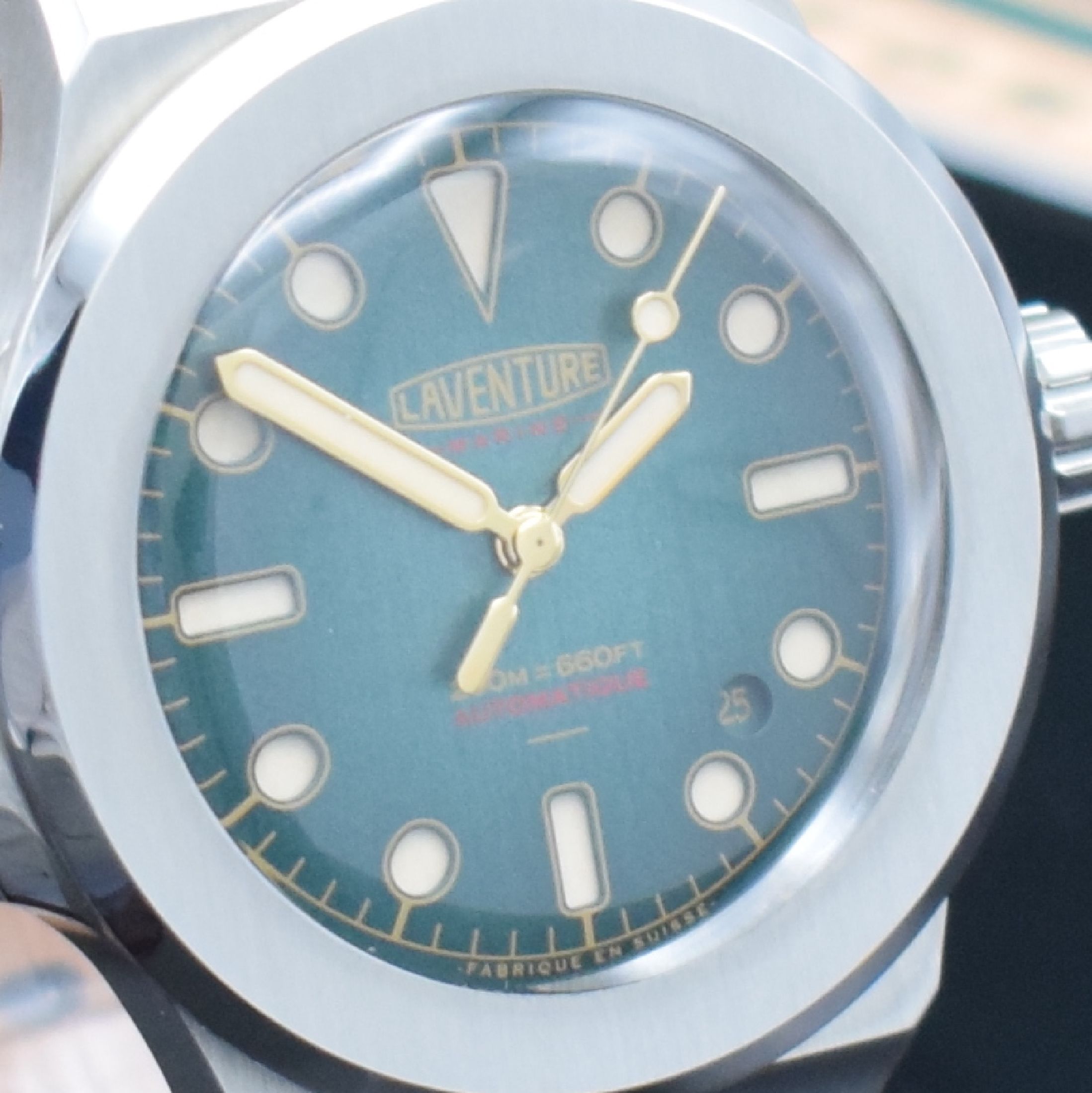Detail c: LAVENTURE sehr seltene Armbanduhr Modell Marine, Automatik, ausverkauftes, auf 50 Stück limitiertes Sondermodell in Edelstahl inkl. orig. Lederband ...