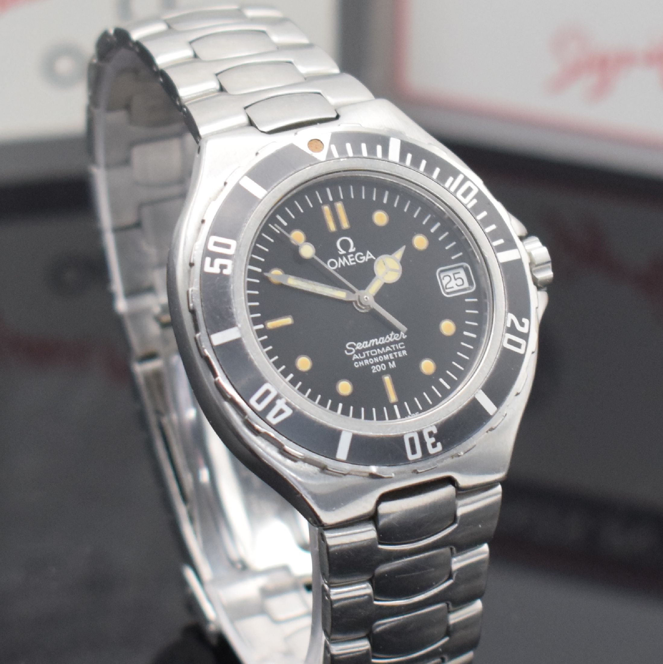 Detail c: OMEGA Chronometer Seamaster sogenannte Pre Bond Herrenarmbanduhr Referenz 3681042, Automatik, Schweiz um 1986, verschr. Edelstahlgeh. inkl. ...