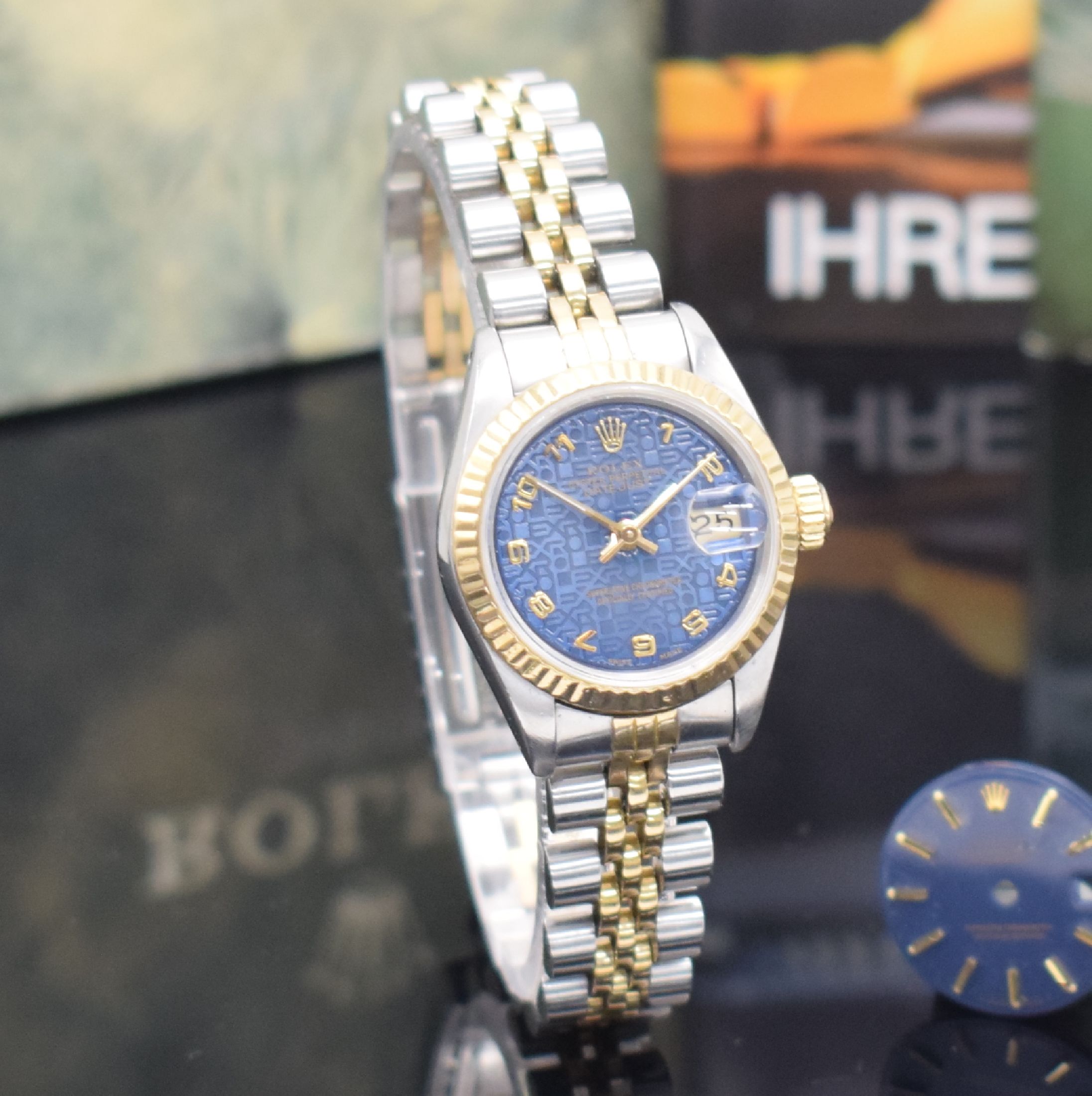 Detail d: ROLEX Oyster Perpetual Datejust Damenarmbanduhr Referenz 69173, Automatik, Chronometer in Edelstahl/Gold kombiniert inkl. Jubileeband m. Faltschl., ...