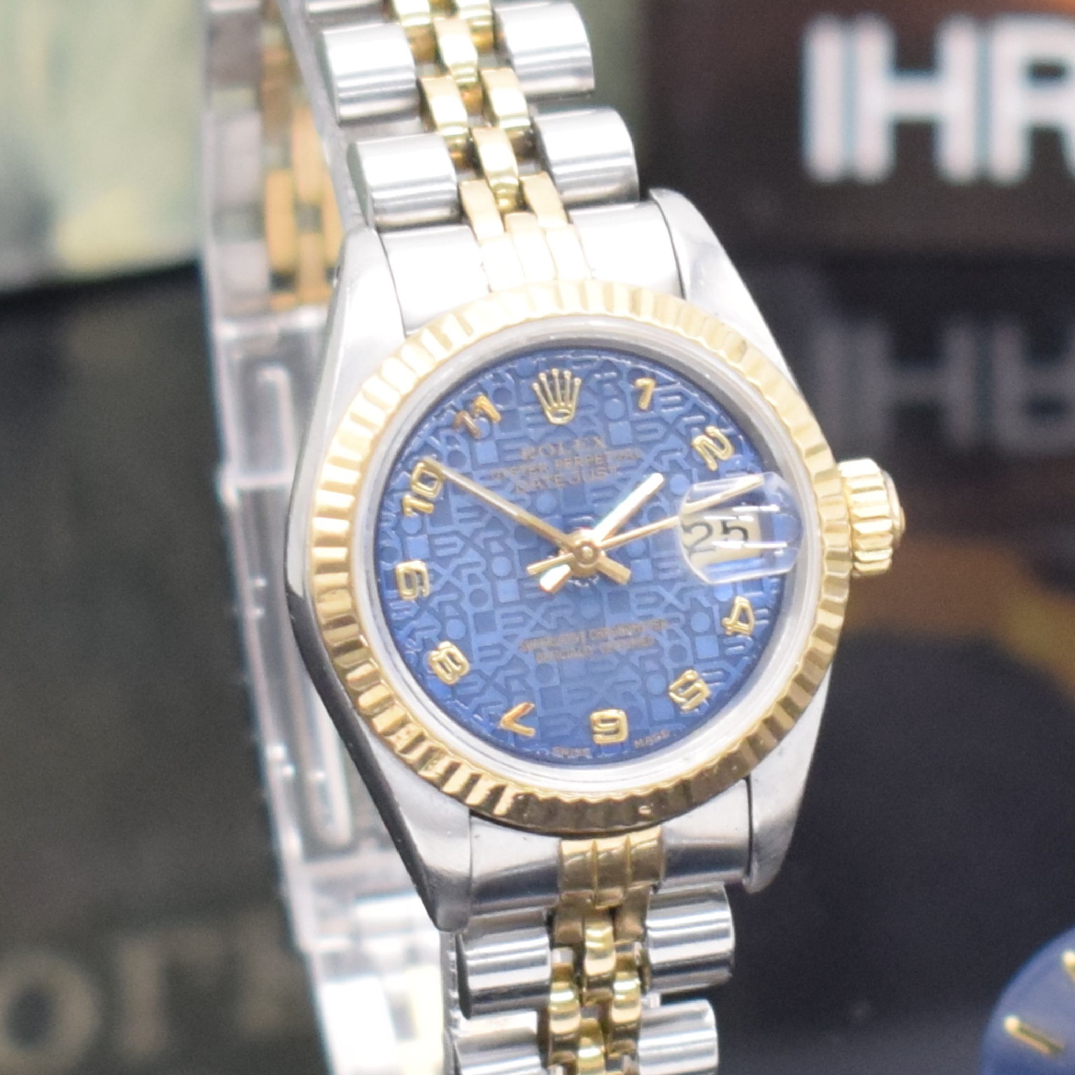 Detail e: ROLEX Oyster Perpetual Datejust Damenarmbanduhr Referenz 69173, Automatik, Chronometer in Edelstahl/Gold kombiniert inkl. Jubileeband m. Faltschl., ...