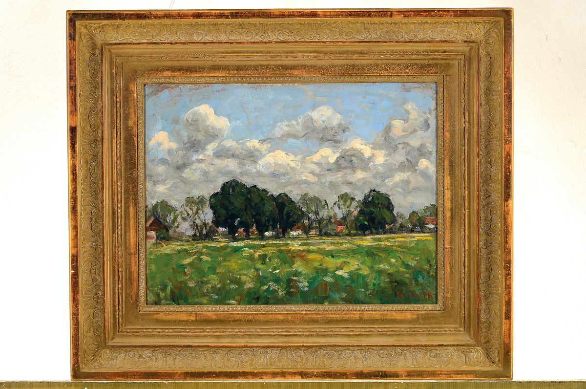 Detail k: Karl Orth, 1869 Kaiserslautern-1942 München, autodidaktischer Zugang zur Malerei, Privatunterricht bei Prof. Fritz Baer, Bekanntschaft mit Franz ...