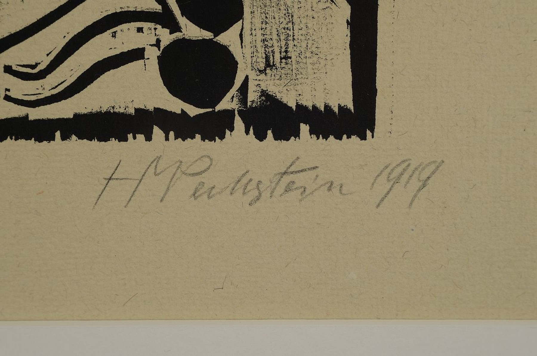 Detail a: Hermann Max Pechstein, 1881-1955, Holzschnitt aus der Serie exotische Köpfe, handsigniert und dat. 1919, bez.: Pr. für Probedruck, gesamt ca. 59x45 ...