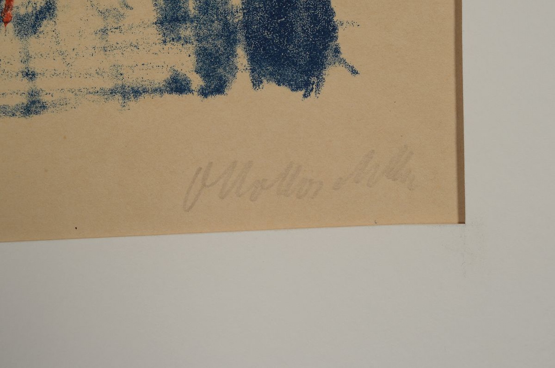 Detail a: Oskar Kokoschka, 1886-1980, Das Prinzip, Farblithographie von handsigniert, Blatt ca. 41x31 cm, PP, gesamt ca. 63x49 cm