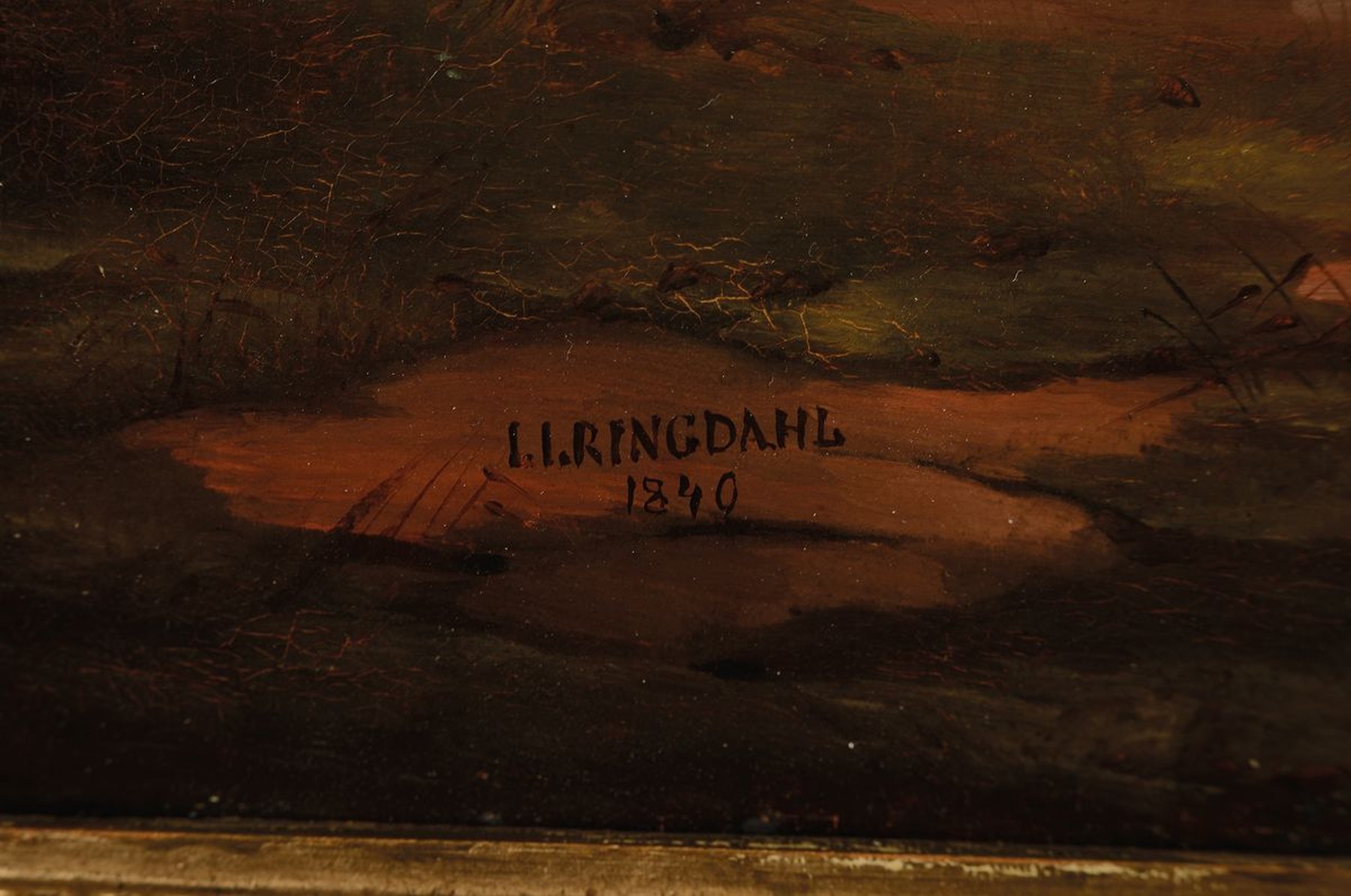 Detail a: Johan Julius Ringdahl, 1813 Högestad Ystad -1882 Stockholm, Studium bei Andreas Arfwidsson in Lund und an der Akademie Stockholm, nahm 1831-1850 an ...