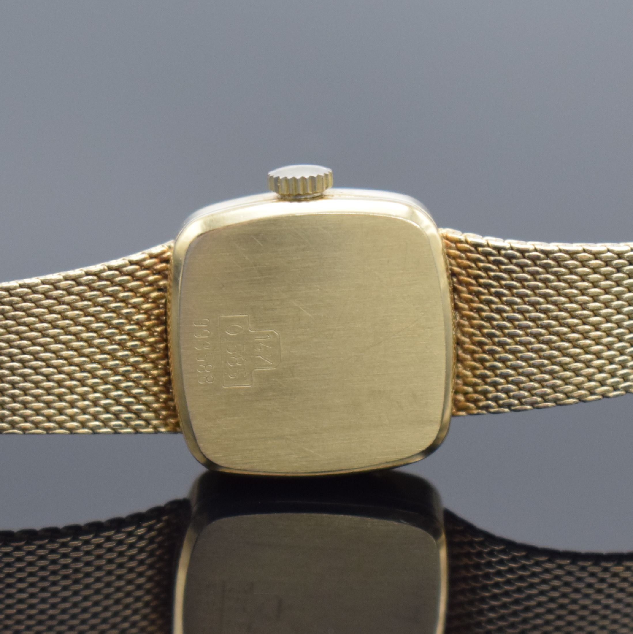 Detail d: ZICO Damenarmbanduhr in GG 585/000, Schweiz 1960er Jahre, Handaufzug, Geh. an Goldband in GG 585/000, Verlängerung wohl auf Kundenwunsch (GG ...