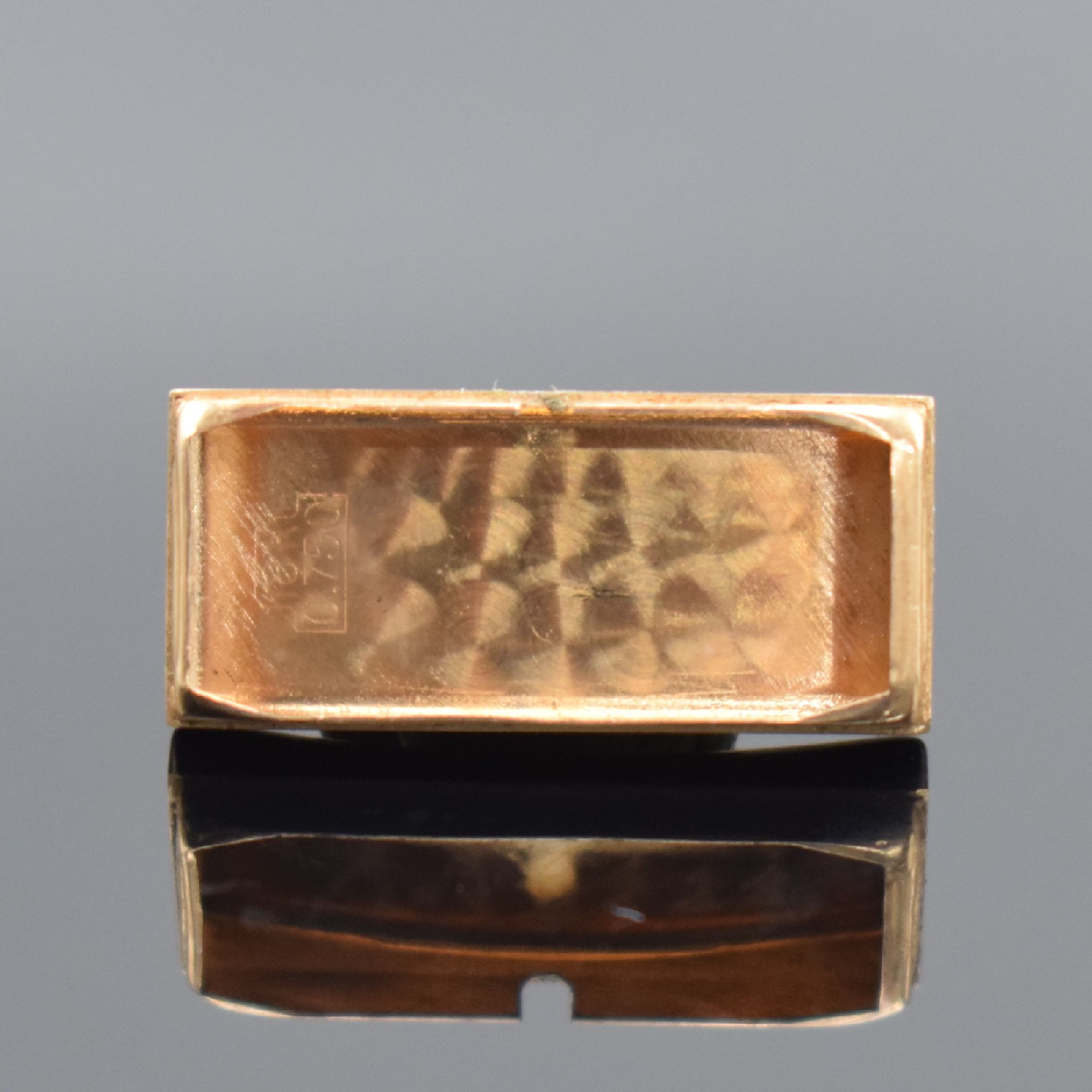 Detail e: NIVOR Damenarmbanduhr in RoséG 750/000, Schweiz 1960er Jahre, Handaufzug, Geh. an Goldband in RoséG 750/000, Boden aufgedr., silb. Zifferbl. m. ...