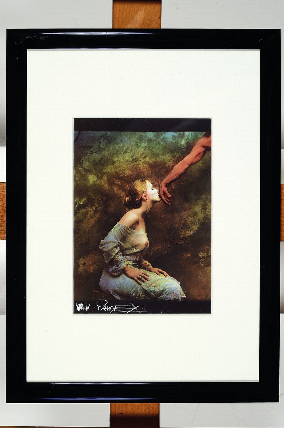 Detail k: Jan Saudek, geb. 1935 in Prag, Multiple "The deep devotion of Veroncia", sign. mit silberfarbigem Stift, unter Glas, gesamt ca. 32,5x24 cm