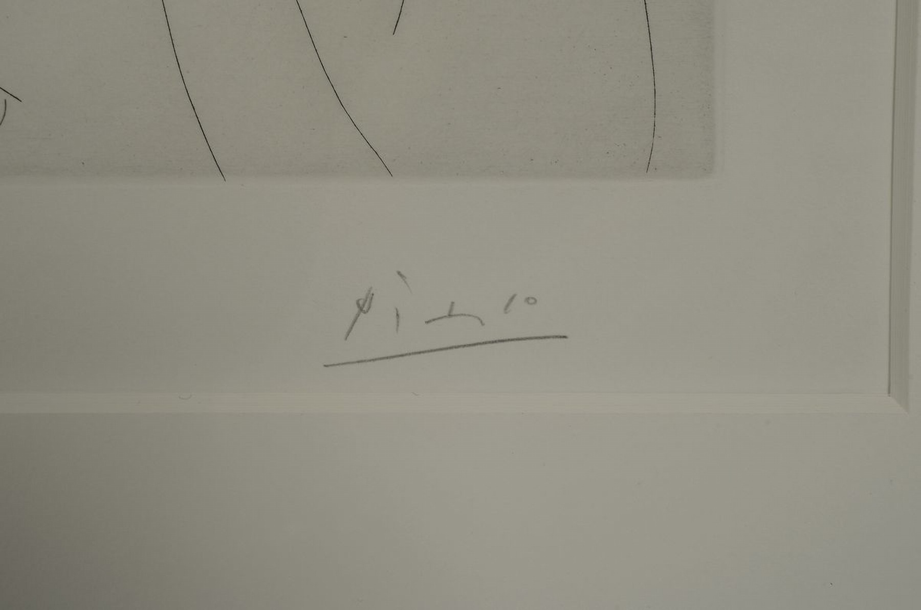 Detail a: Pablo Picasso,1881 Malaga-1973 Mougnis, Radierung auf Velin, handsign., num. 10/50 Titel: Raphael et la Fornanina V:avec voyour ecartant le ...