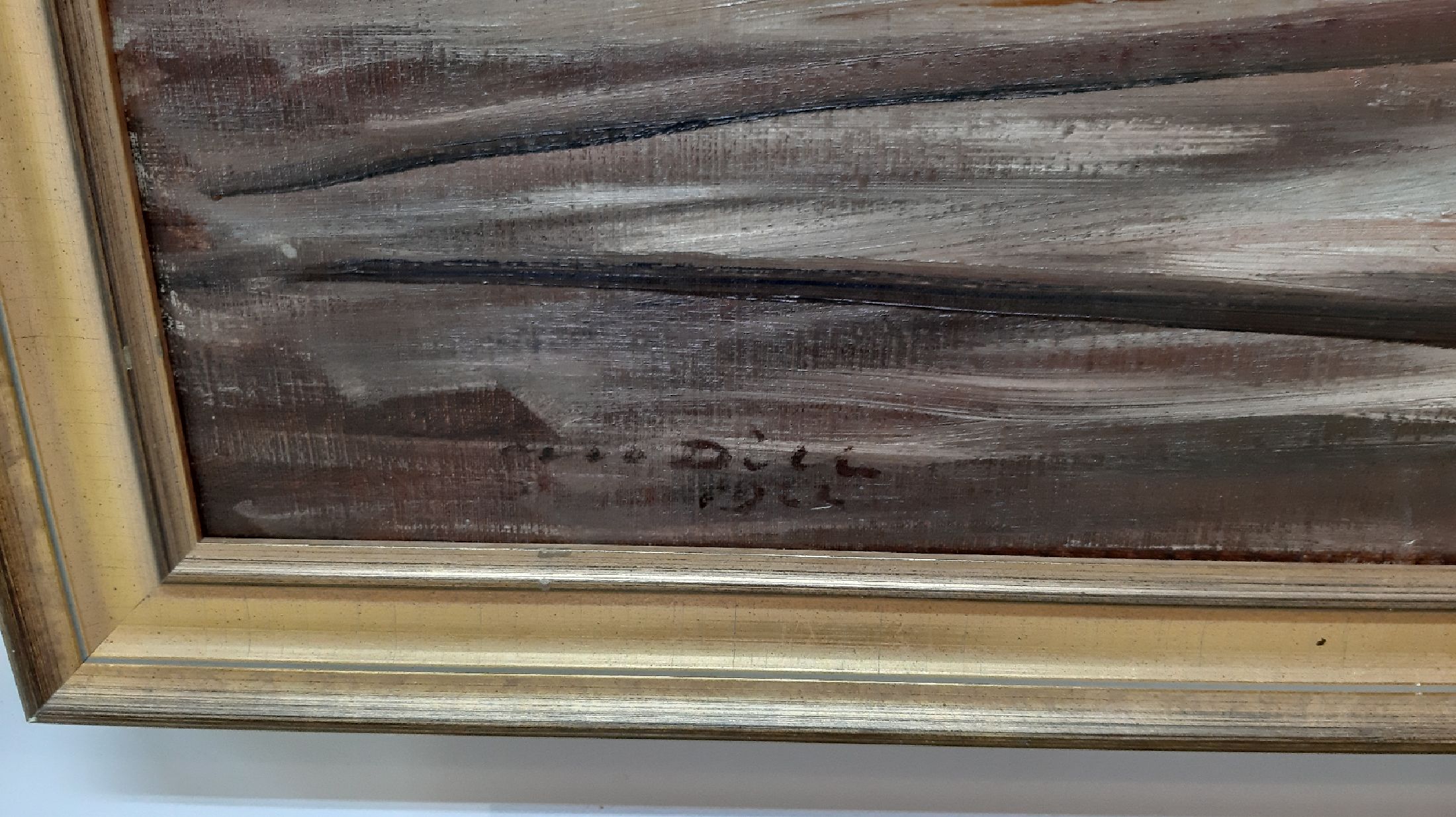 Detail g: Otto Dill, 1884 Neustadt - 1957 Bad Dürkheim, großformatiges Gemälde mit der Darstellung eines fressenden Löwen, Art des Fressens beispielhaft ...