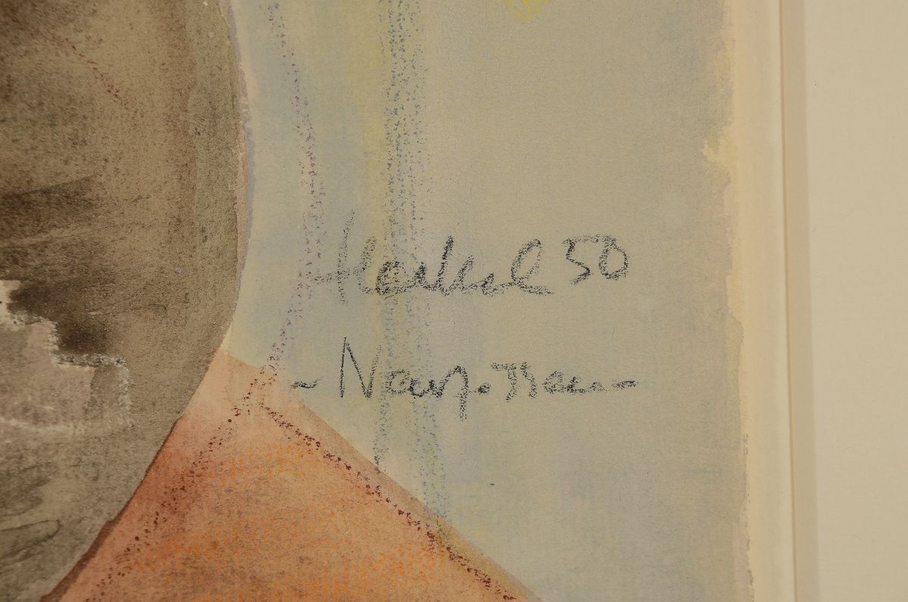 Detail a: Erich Heckel, 1883 - 1970, "Narzissen" Aquarell auf PMF Ingres-Papier mit Wasserzeichen, betitelt, mittig handsigniert und dat. (19)50, ...