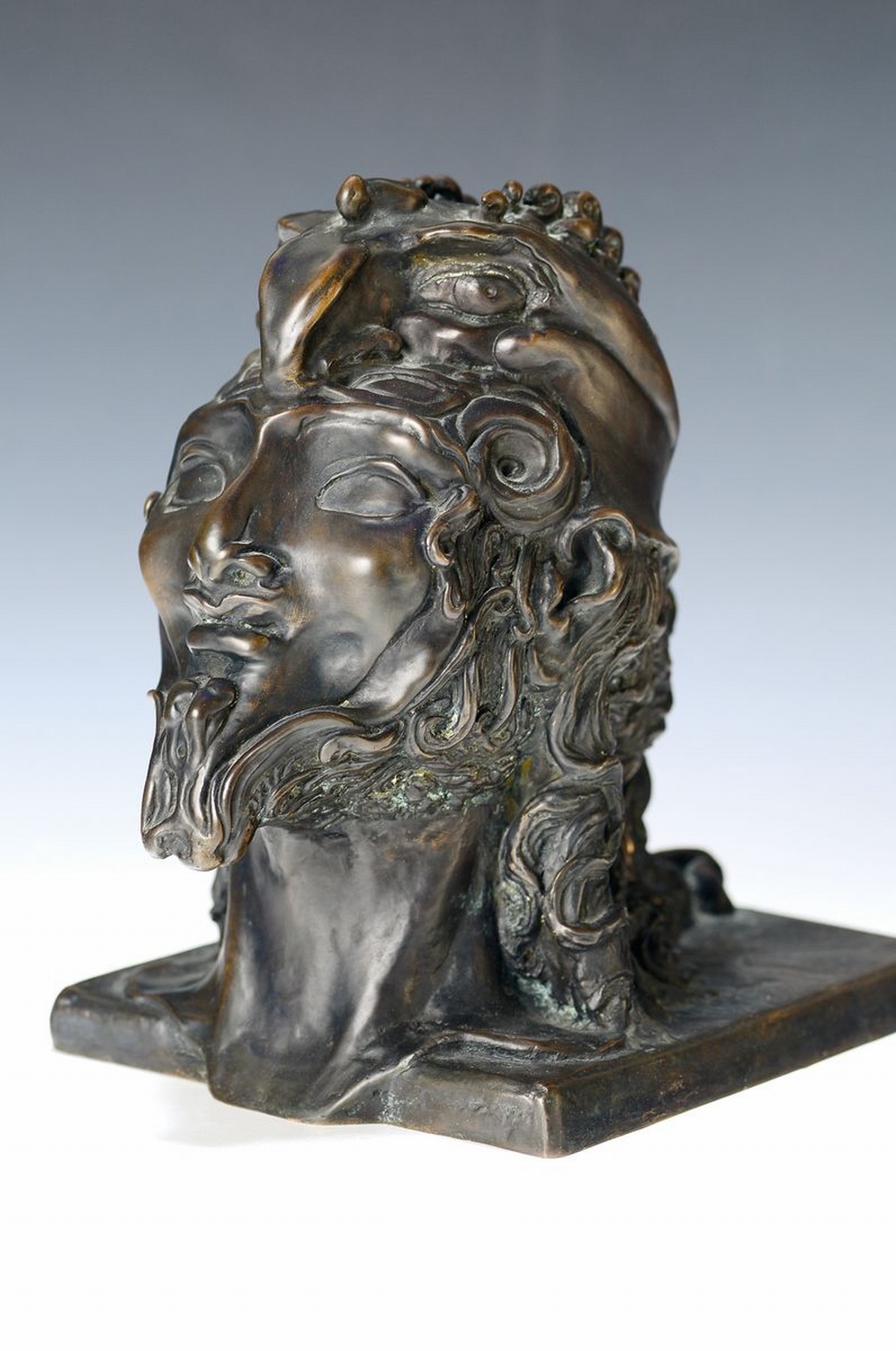 Ernst Fuchs, 1930 - 2015, "David", Bronzeskulptur, aus 1970, signiert und num. 81 A, auf der Unterseite Gießerstempel Venturi Arte ...