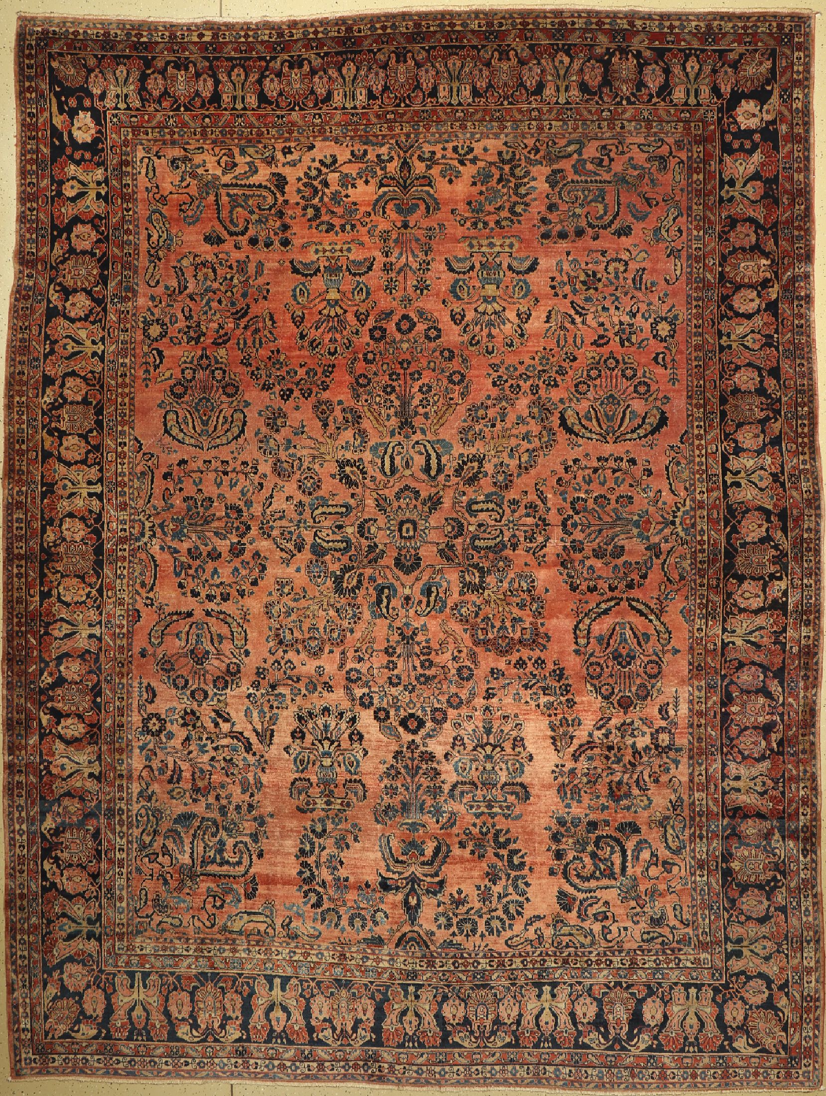 Us Re-Import Sarogh antik, Persien, um 1910, Korkwolle auf Baumwolle, ca. 412 x 310 cm, EHZ: 3