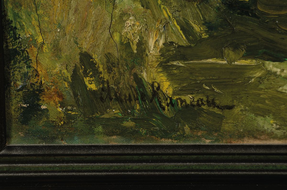 Detail a: Claude Rameau, 1876 Boubon-Lancy-1955 Thibault, Der Waldweg, Öl/Lwd, signiert, ca. 72 x 60 cm, Rahmen