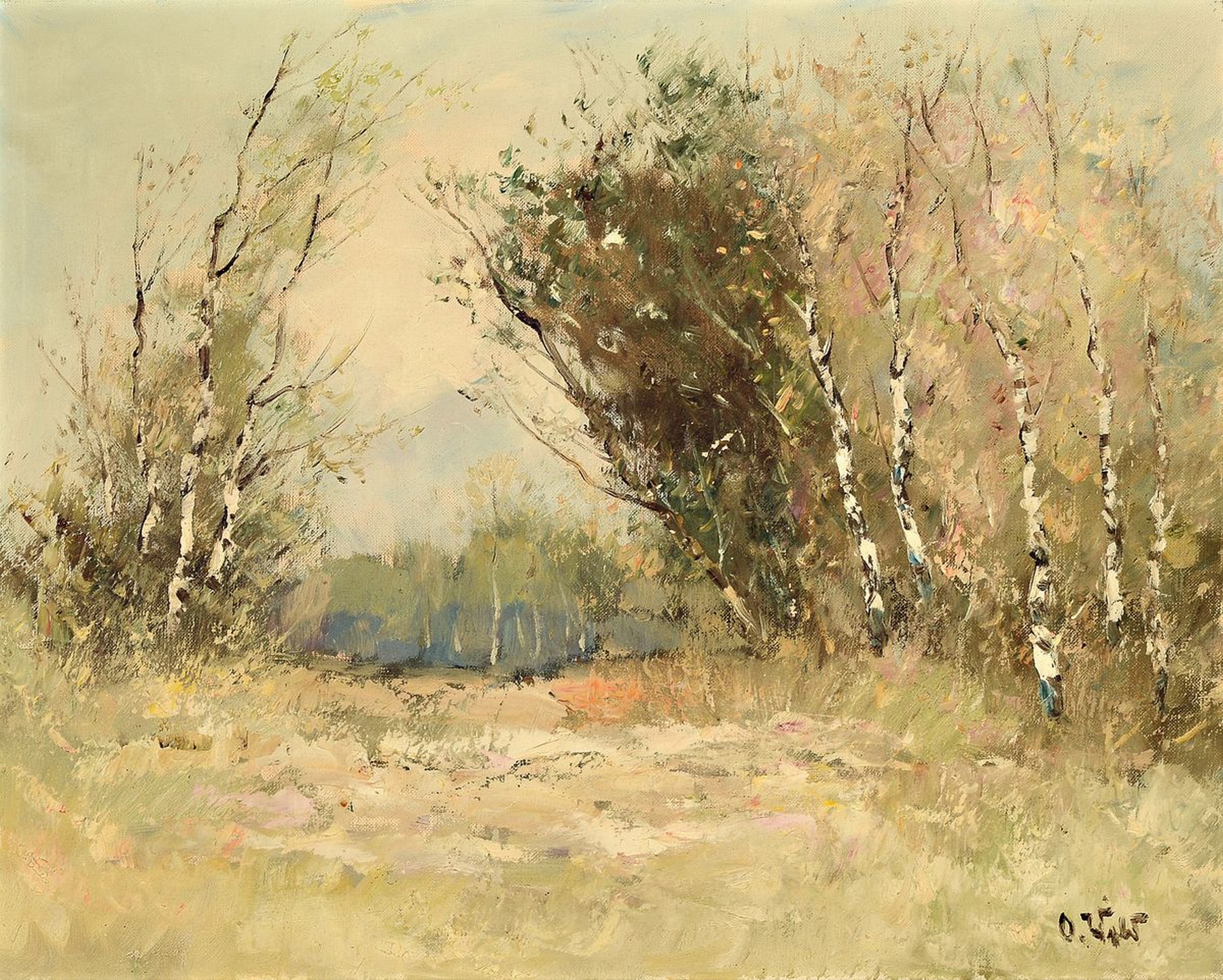 Otto Wild, 1898 Trostberg-1971 Hamburg, Waldlandschaft, Öl/Lwd, rechts unten signiert, ca. 44x50cm/50x58cm, Rahmen
