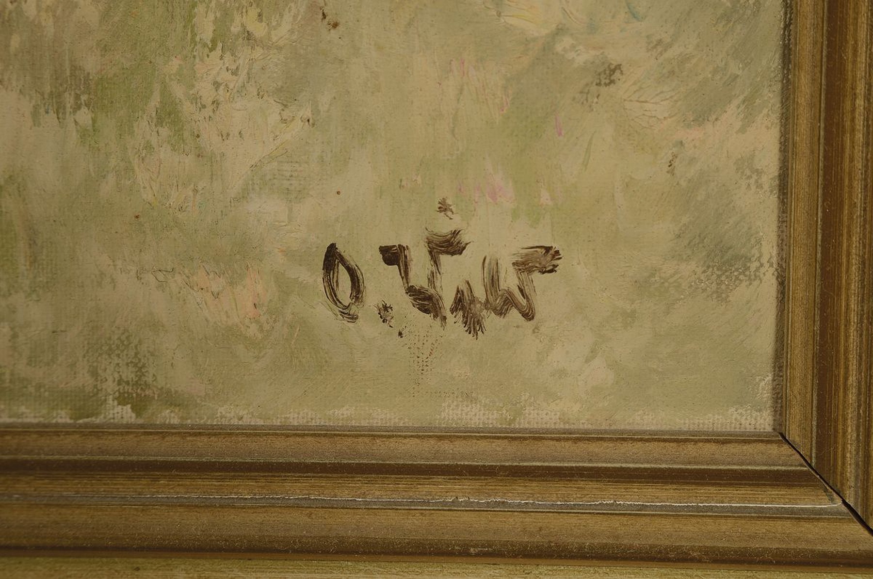 Detail a: Otto Wild, 1898 Trostberg-1971 Hamburg, Waldlandschaft, Öl/Lwd, rechts unten signiert, ca. 44x50cm/50x58cm, Rahmen