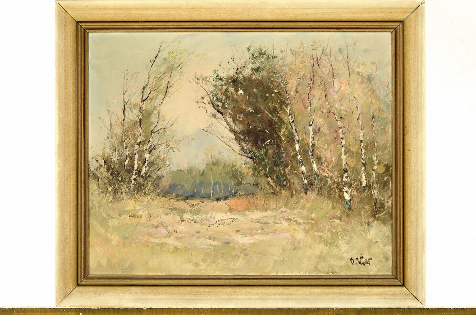 Detail k: Otto Wild, 1898 Trostberg-1971 Hamburg, Waldlandschaft, Öl/Lwd, rechts unten signiert, ca. 44x50cm/50x58cm, Rahmen