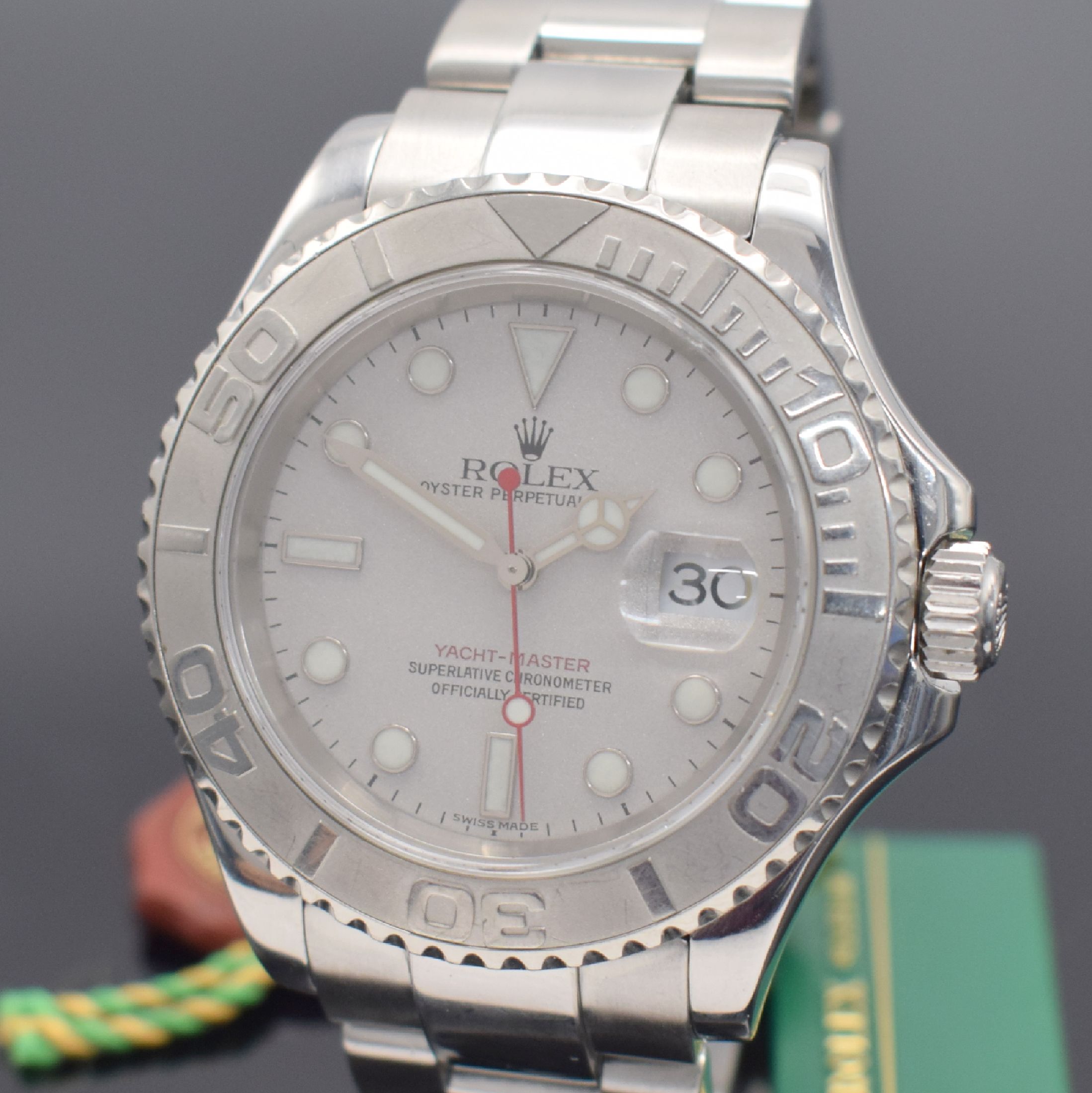 Detail a: ROLEX Herrenarmbanduhr Oyster Perpetual Date Yacht-Master Referenz 16622, Automatik, K- Serie, Chronometer der Superlative in Edelstahl/Platin ...