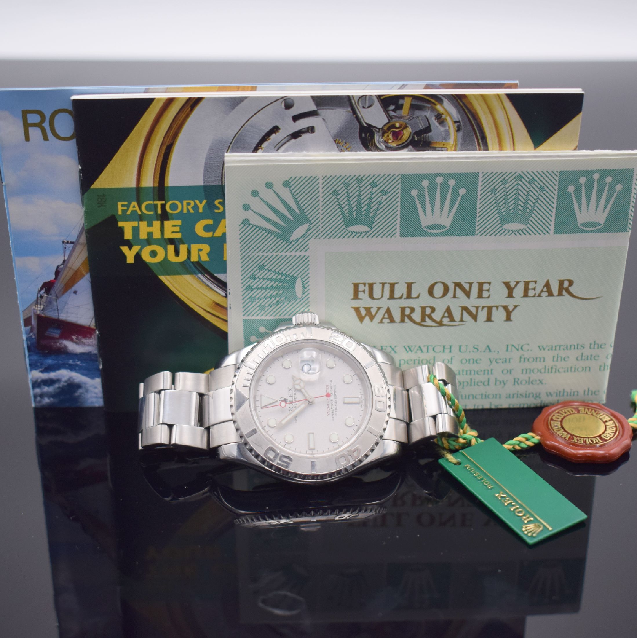 Detail f: ROLEX Herrenarmbanduhr Oyster Perpetual Date Yacht-Master Referenz 16622, Automatik, K- Serie, Chronometer der Superlative in Edelstahl/Platin ...