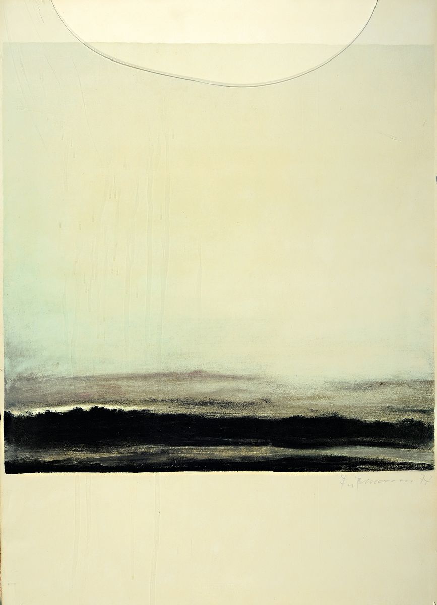 Klaus Fußmann, geb. 1938 Velbert, Farblithographie von 1977, handsigniert und datiert,