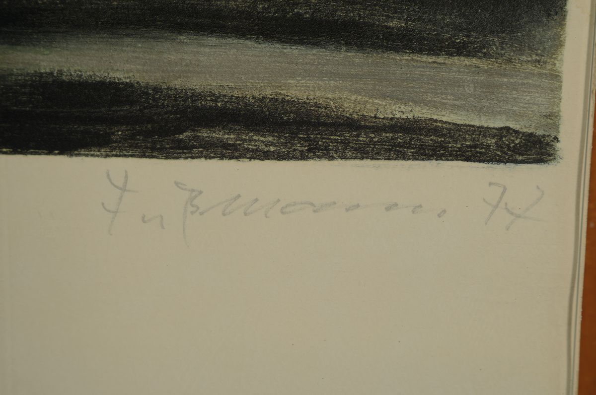Detail a: Klaus Fußmann, geb. 1938 Velbert, Farblithographie von 1977, handsigniert und datiert,