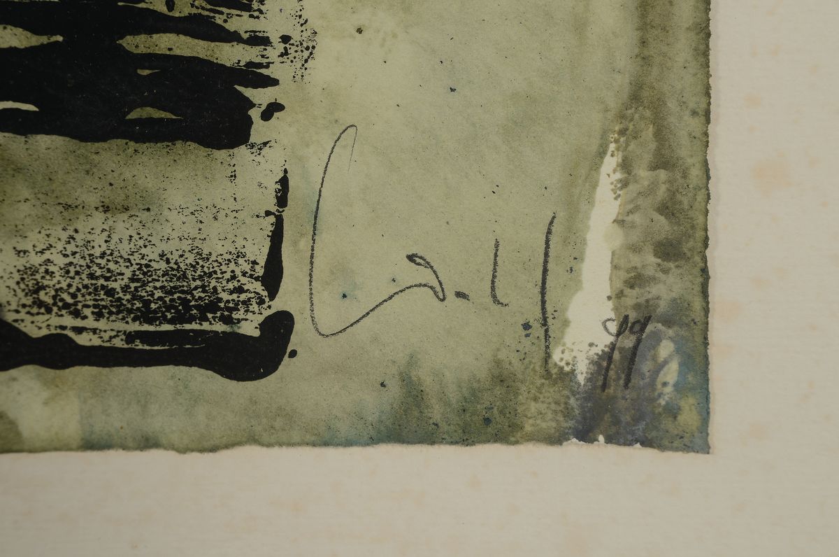 Detail a: Wolf Pehlke, 1955 - 2013, Mischtechnik auf Papier, handsigniert, ca. 53 x 40 cm, an den Ecken l. beschädigt