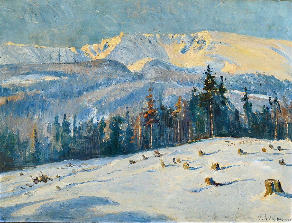 Georg Wichmann, 1876 Löwenberg/Schlesien-1975 Schreiberhau, deutscher Landschaftsmaler und Mitbegründer der Vereinigung bildender Künstler St. ...