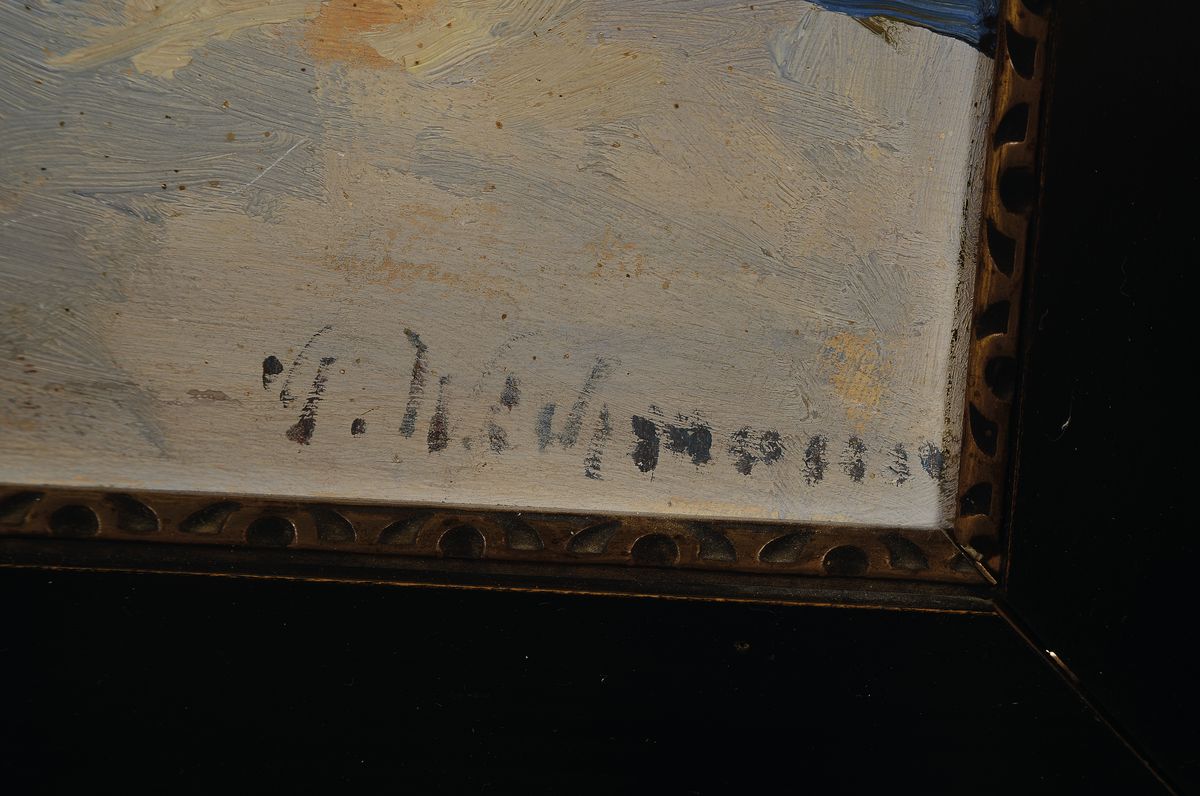 Detail a: Georg Wichmann, 1876 Löwenberg/Schlesien-1975 Schreiberhau, deutscher Landschaftsmaler und Mitbegründer der Vereinigung bildender Künstler St. ...