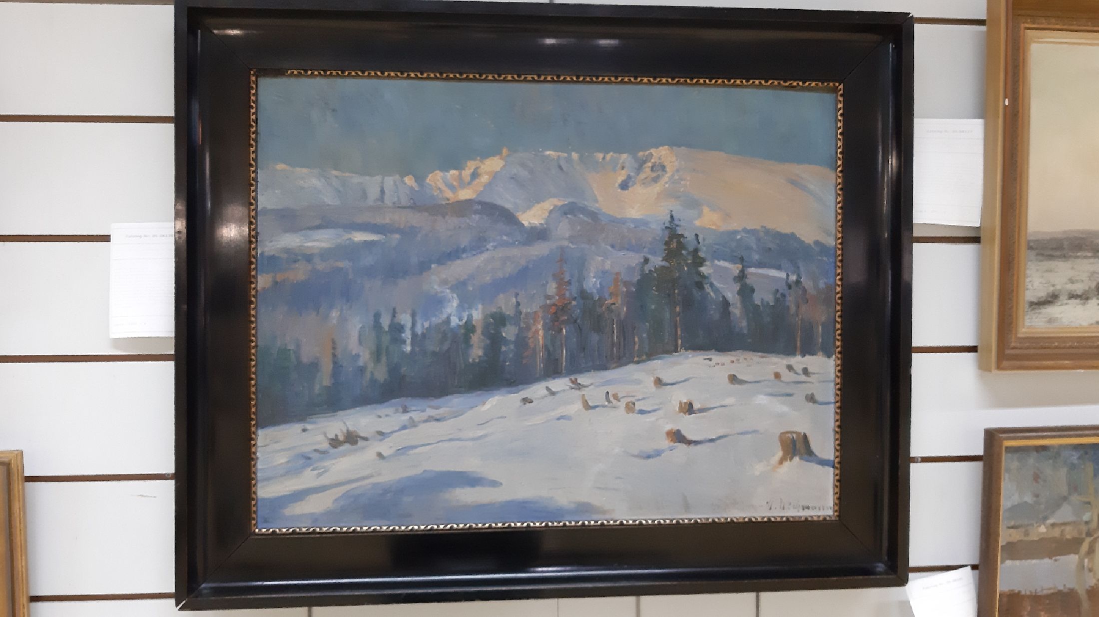 Detail b: Georg Wichmann, 1876 Löwenberg/Schlesien-1975 Schreiberhau, deutscher Landschaftsmaler und Mitbegründer der Vereinigung bildender Künstler St. ...