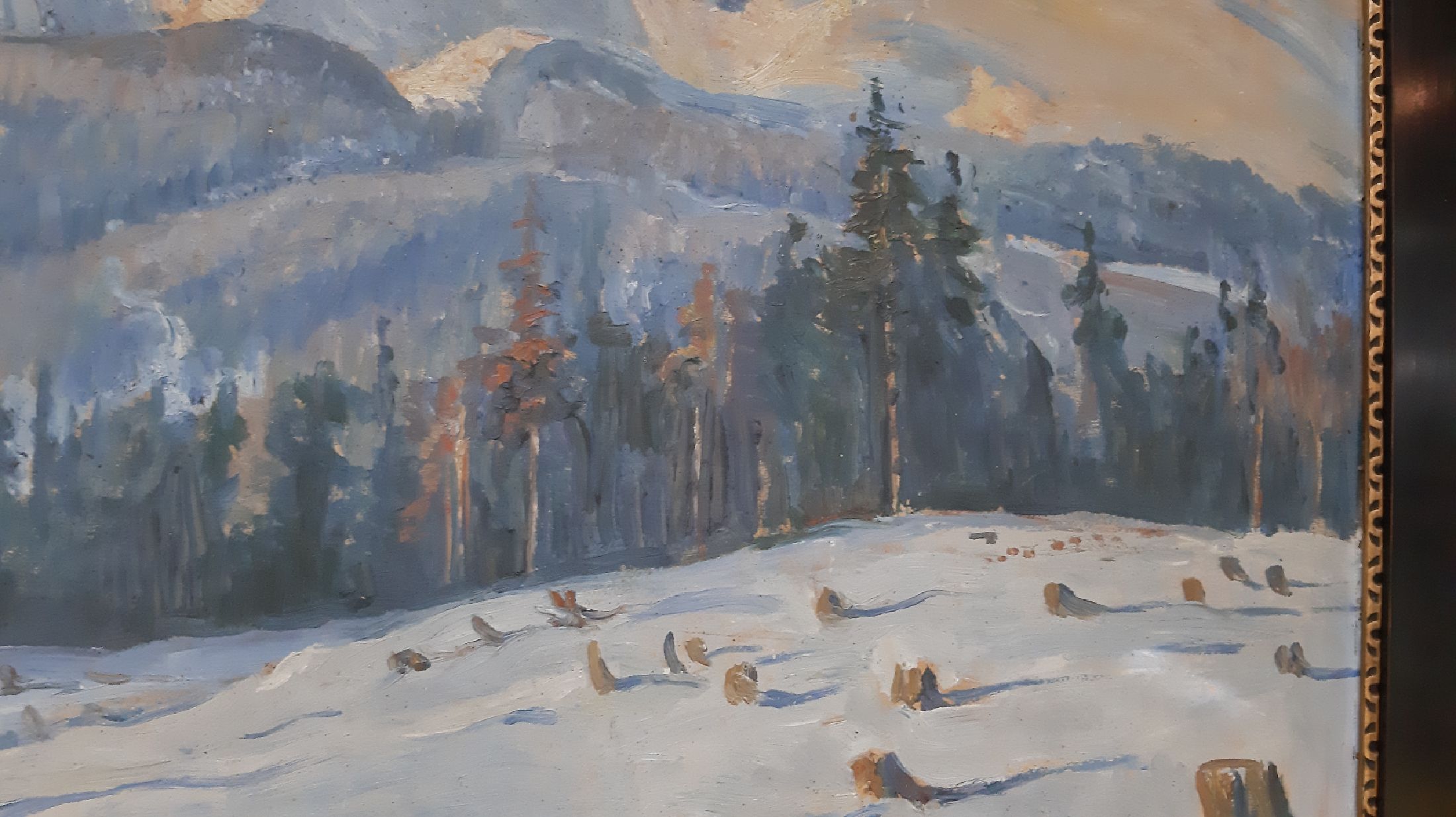 Detail d: Georg Wichmann, 1876 Löwenberg/Schlesien-1975 Schreiberhau, deutscher Landschaftsmaler und Mitbegründer der Vereinigung bildender Künstler St. ...