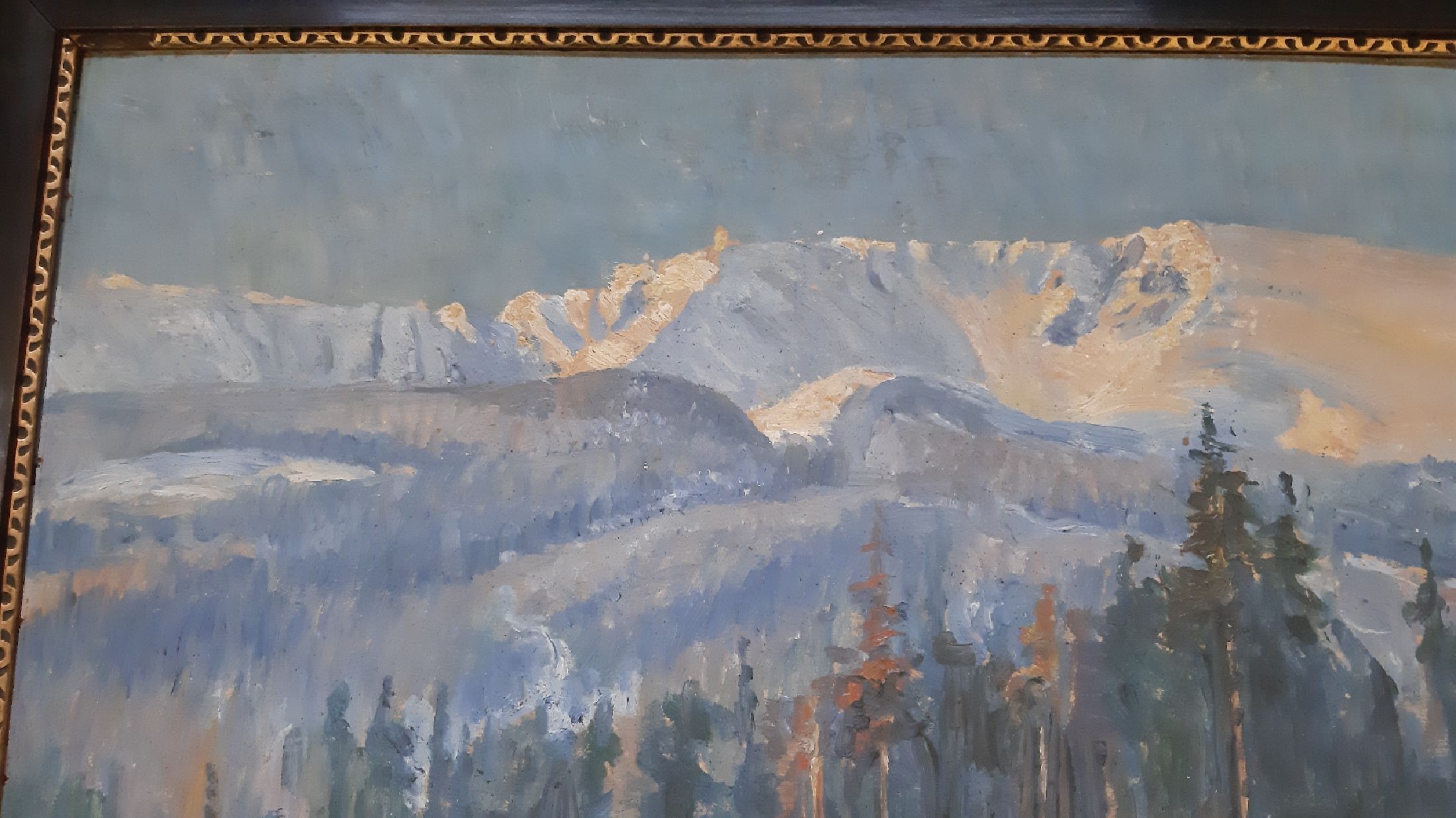 Detail e: Georg Wichmann, 1876 Löwenberg/Schlesien-1975 Schreiberhau, deutscher Landschaftsmaler und Mitbegründer der Vereinigung bildender Künstler St. ...