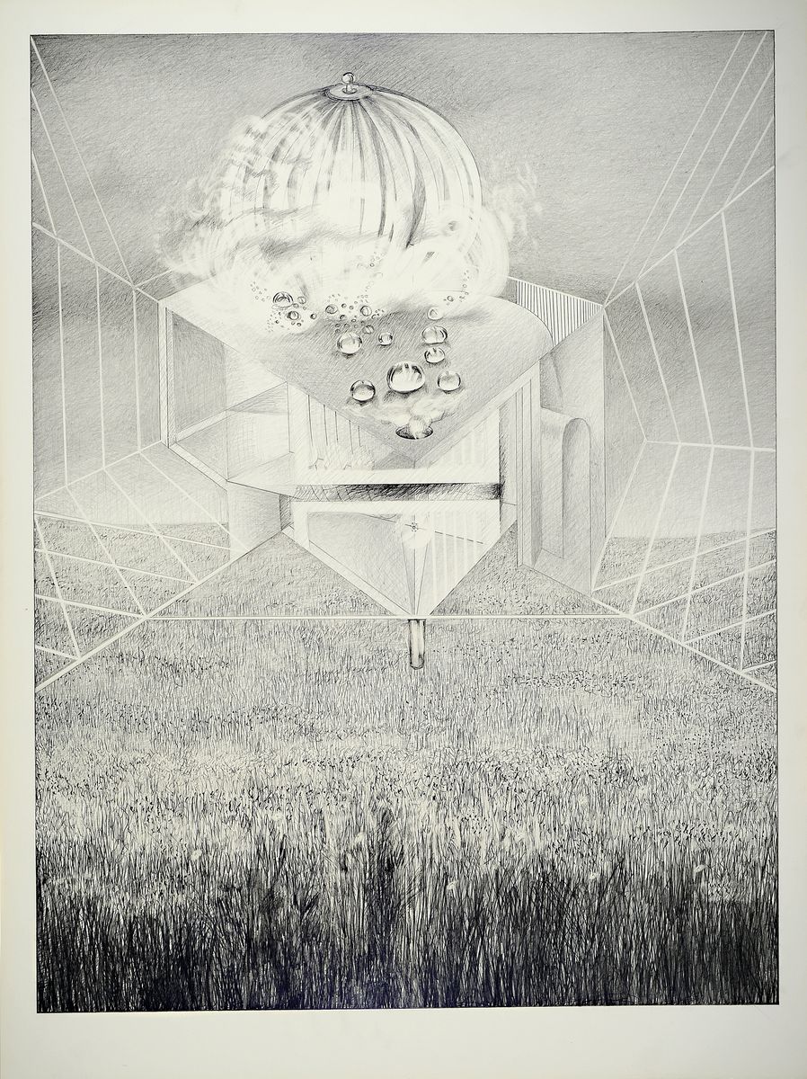Leo Labusch, geb. 1940 Polen - 2017 Mannheim, studierte an der Kunstakademie in Wroclaw/Breslau, hier 4 großformatige Zeichnungen aus den 70er ...
