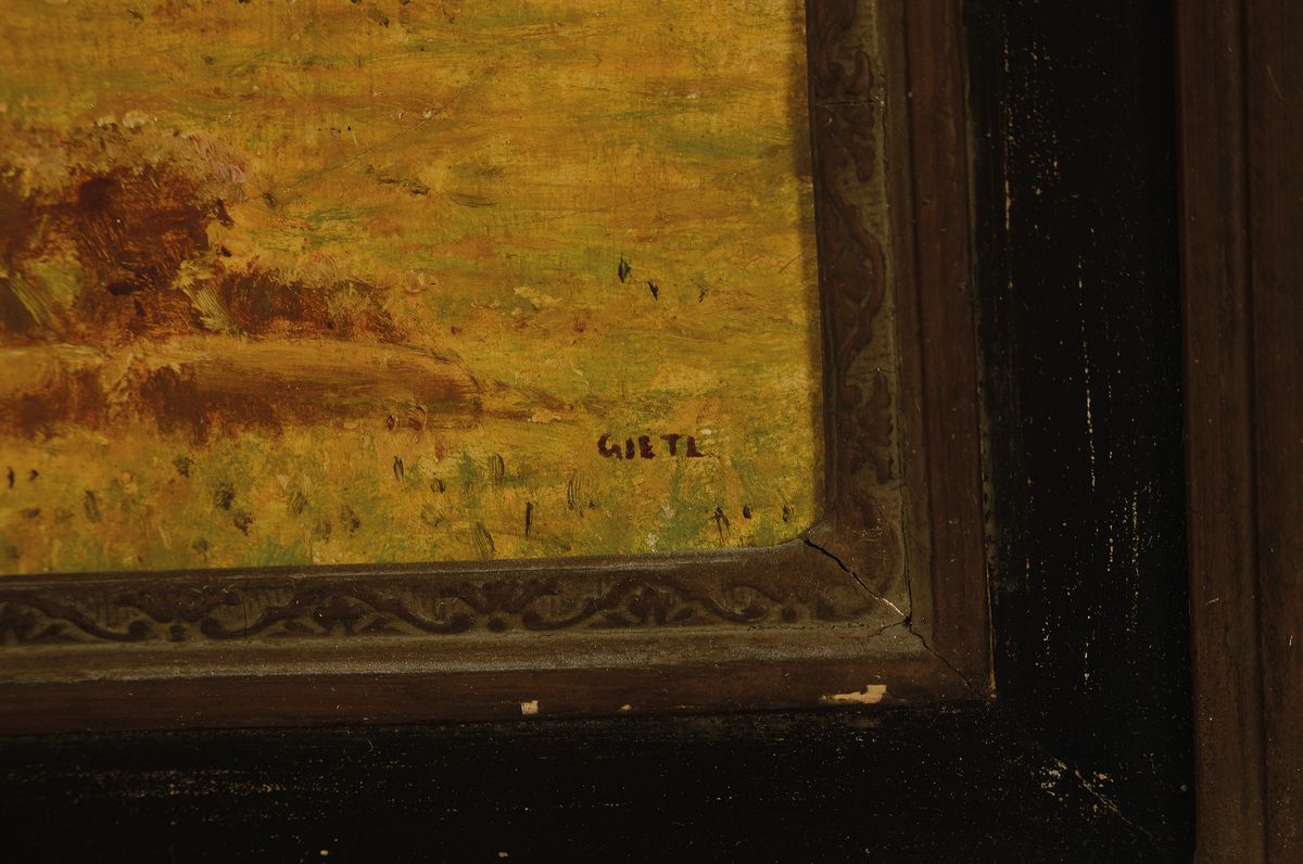 Detail a: Josua von Gietl, 1847 - 1922 München, Studium an der Kgl. Akademie München u.a. bei Wilhelm v. Lindenschmit d.J., Mitglied der Künstlerkolonie ...