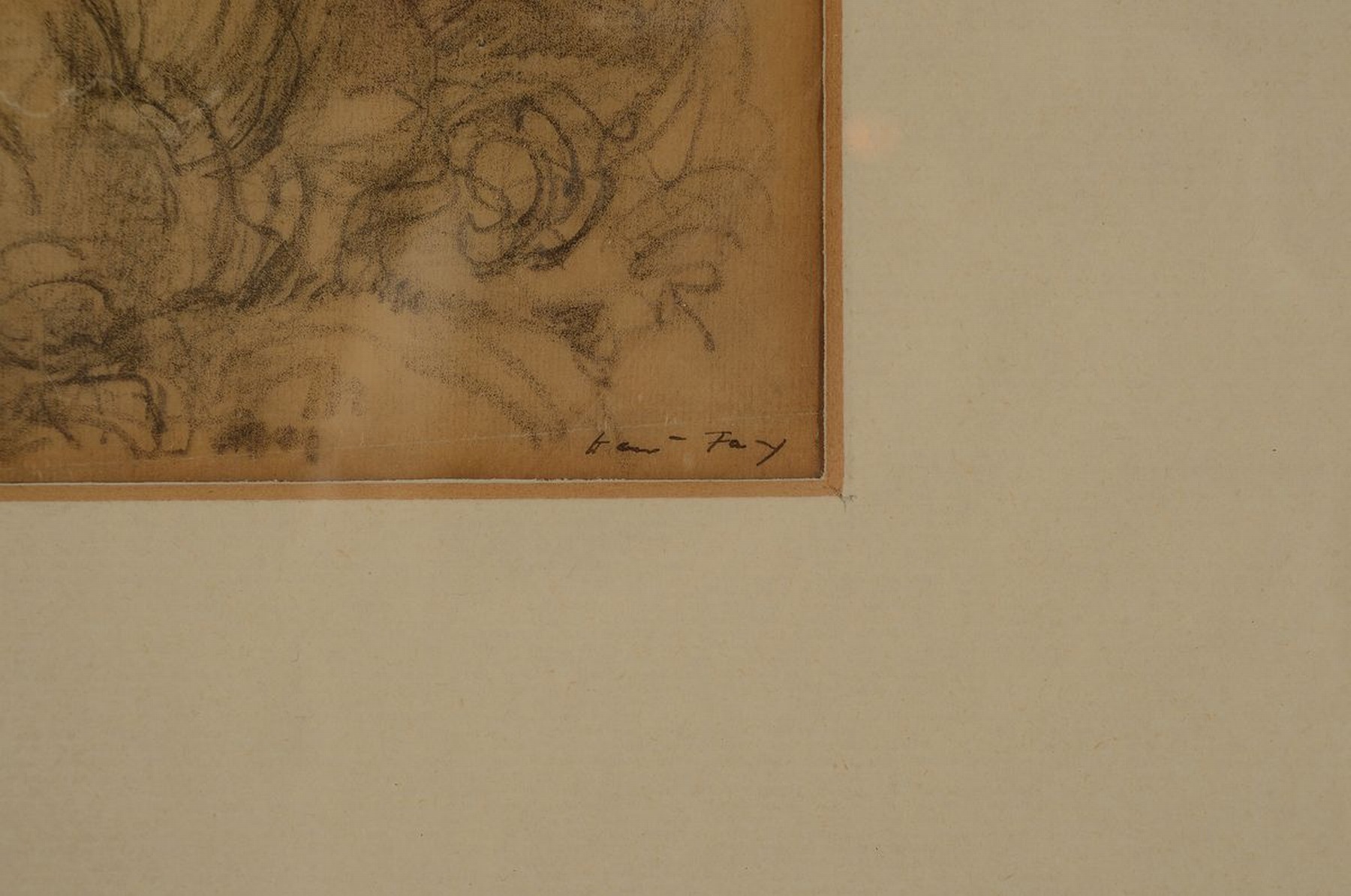 Detail b: Hanns Fay, 1888 Frankenthal - 1957 Neustadt, Skizzenblatt Million Mark, Bleistift auf Papier, l. besch., ca, 11.5 x 14.5 cm und "Die ...