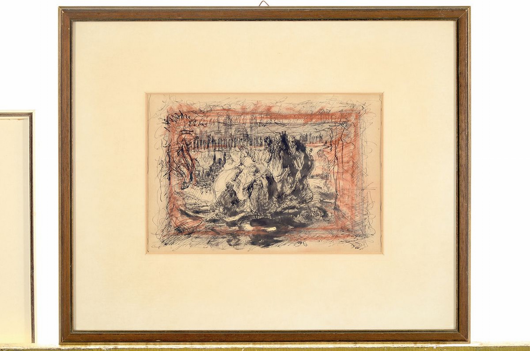 Detail k: Hanns Fay, 1888 Frankenthal - 1957 Neustadt, Skizzenblatt Million Mark, Bleistift auf Papier, l. besch., ca, 11.5 x 14.5 cm und "Die ...