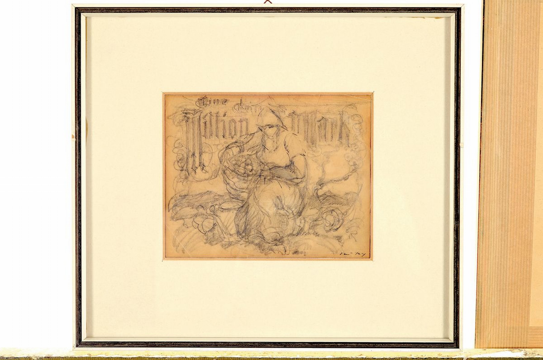 Detail l: Hanns Fay, 1888 Frankenthal - 1957 Neustadt, Skizzenblatt Million Mark, Bleistift auf Papier, l. besch., ca, 11.5 x 14.5 cm und "Die ...