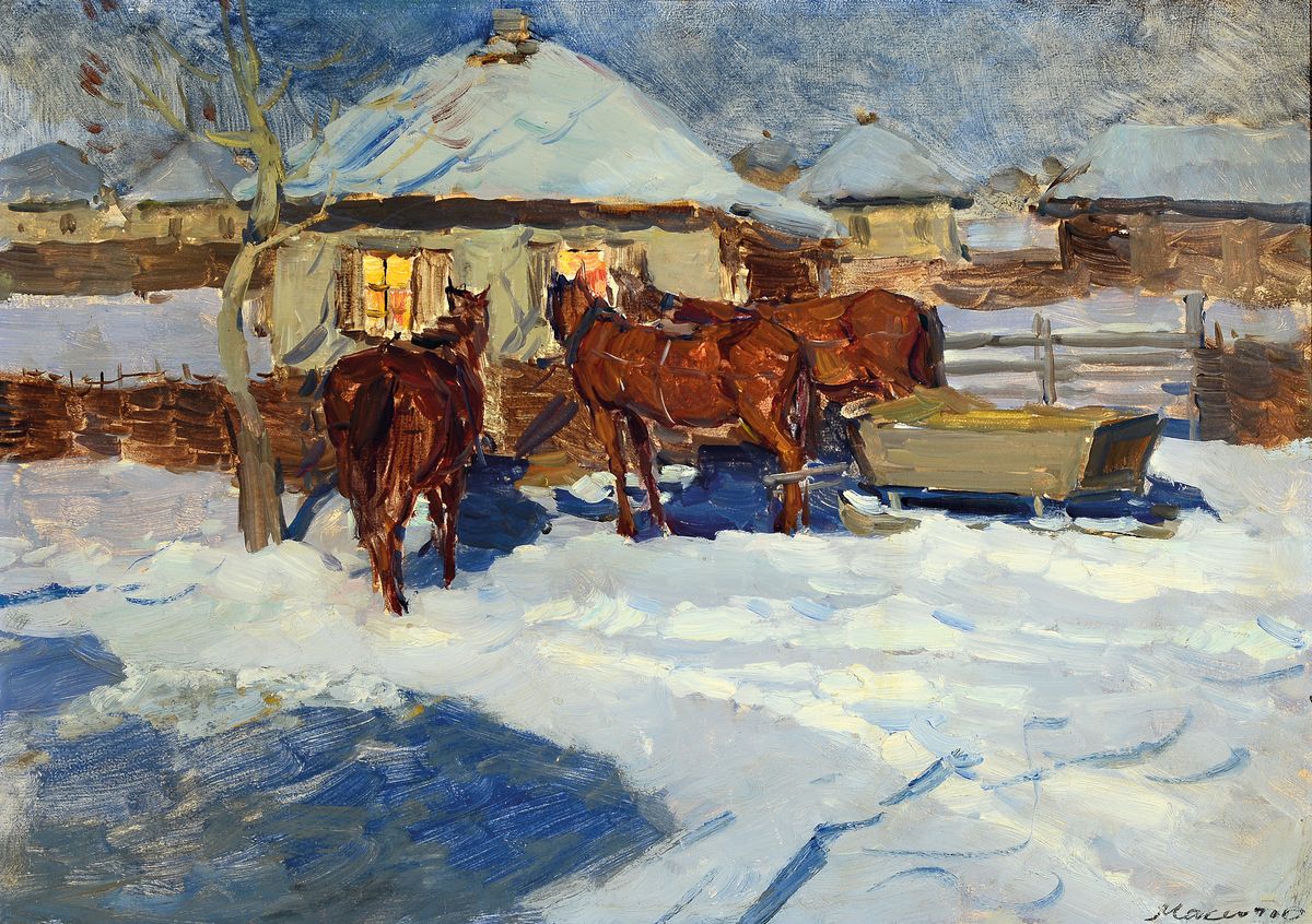 Rashid Garifovich Maksyutov, 1925 Kislovodsk - 1996/97, Studium am Art Institute Moskau/ Surikov Institute, Beteiligung an der bedeutenden ...