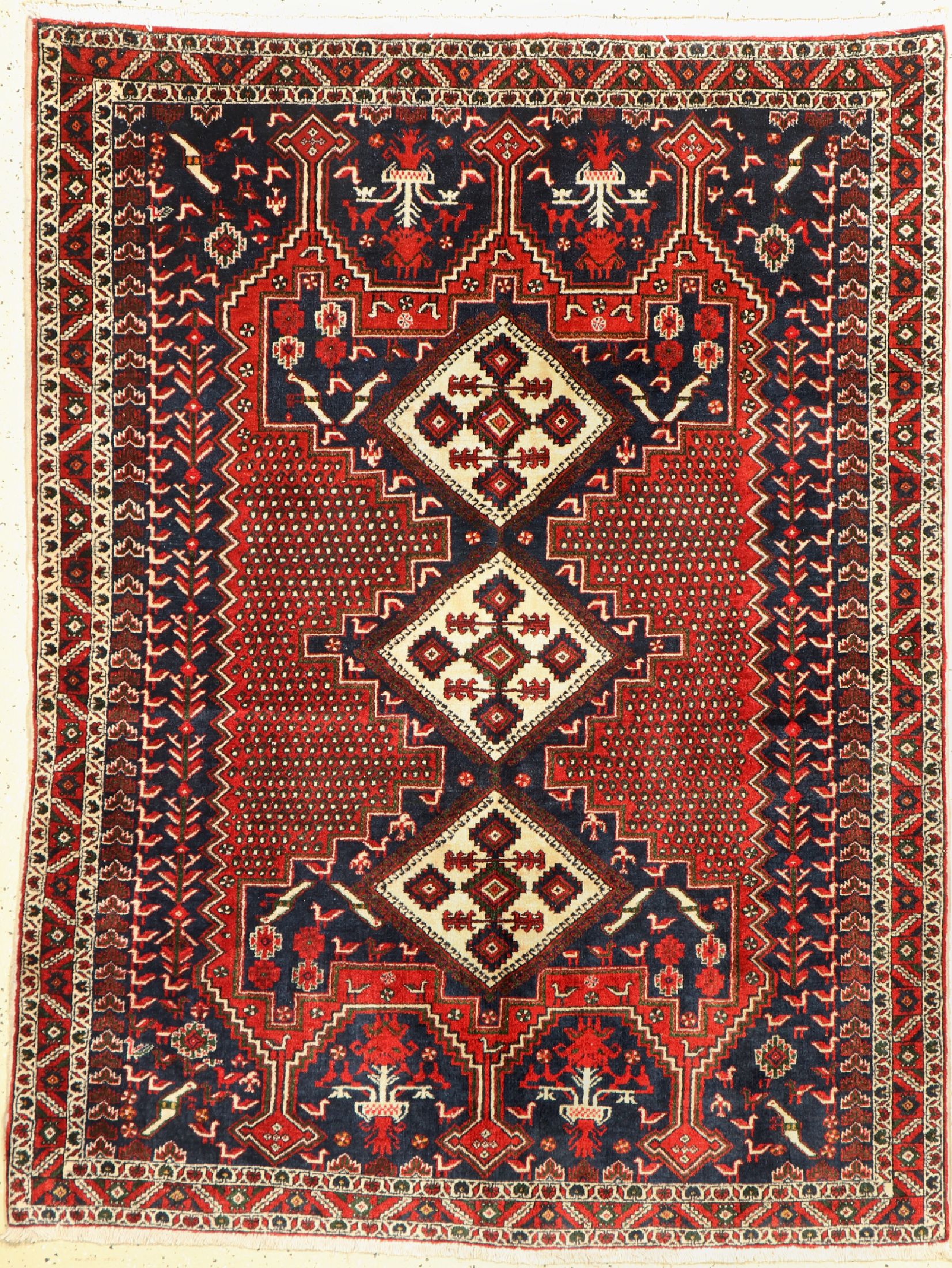 Afschar alt, Persien, um 1950, Wolle auf Baumwolle, ca. 172 x 135 cm, EHZ: 2