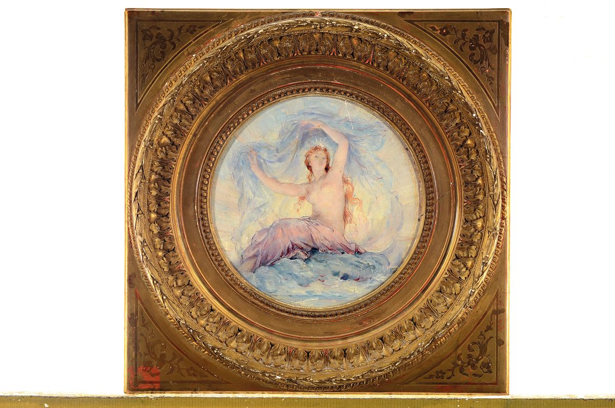 Detail k: Charles Francoise Jalabert, 1819 Nimes-1901 Paris, Studium an der Ecole des Beaux Arts Paris bei Paul Delaroche, Zweiter Rompreis 1841, dreijähriger ...