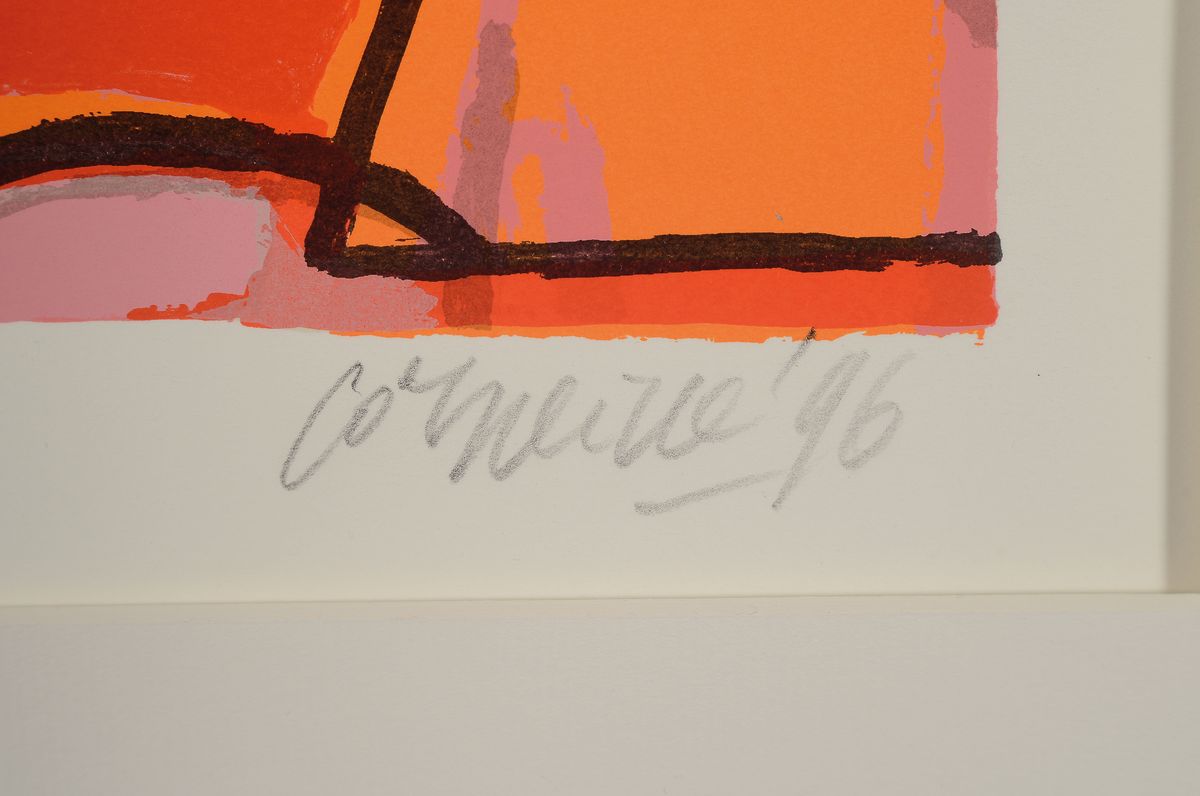 Detail a: Corneille, 1922 Lüttich-2010 Auvers-sur-Oise , Studium an der Rijksakademie Amsterdam, Mitbegründer der Gruppe CobrA, hier: roter Aktmit gelbem ...