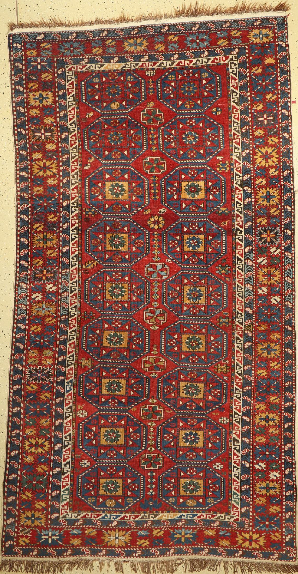 Antiker Schirwan, Kaukasus, um 1900, Wolle auf Wolle, ca. 280 x 155 cm, EHZ:(Guter Zustand)