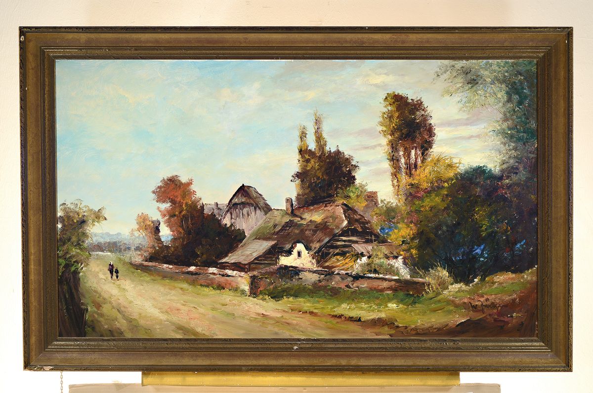 Detail k: Prof. Willy Jäger, 1912 Bernburg/Saale - 1981 Würzburg, Studium an den Akademien Leipzig und Dresden, "Im Madonnenländchen", verso bez., ...