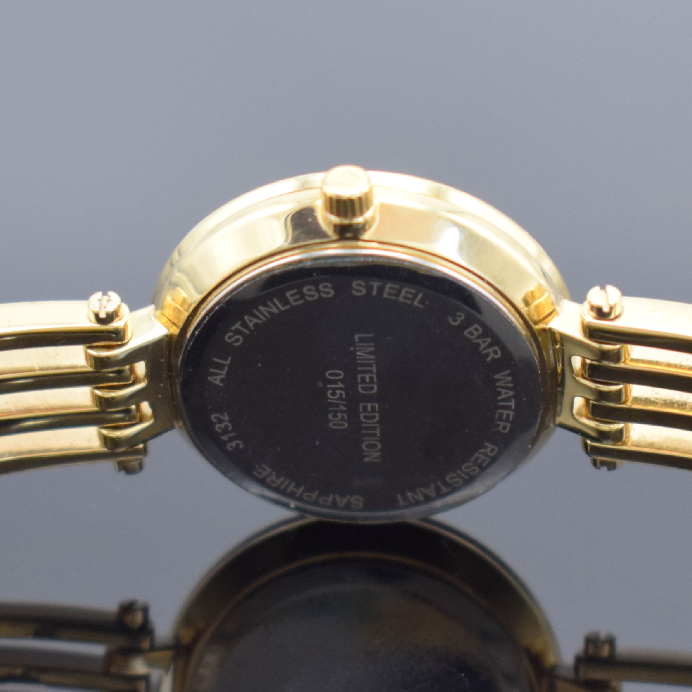 Detail c: BRUNO SÖHNLE Latina vergoldete Damenarmbanduhr mit Diamanten, Deutschland aktuelle Produktion, auf 150 Stück limitiertes Sondermodell, quarz, verg. ...