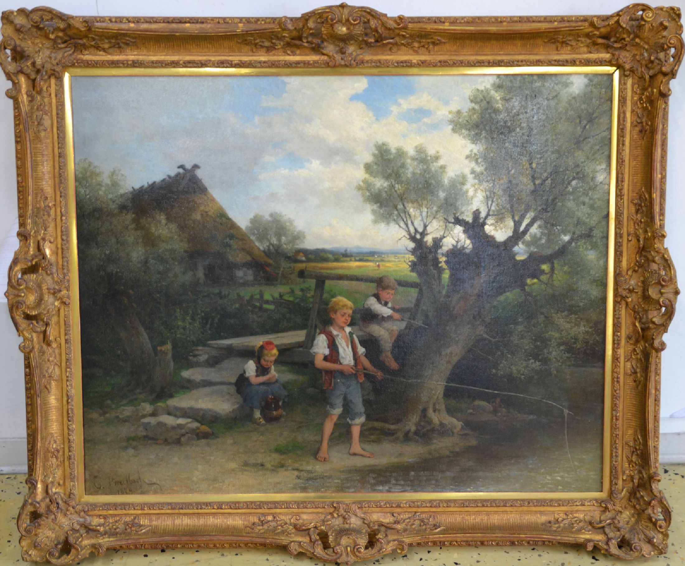 Detail b: Carl Breitbach, 1833 Berlin-1904 Kassel, Studium an der Akademie Berlin, von ca. 1860 bis 1864 in Paris als Schüler im Atelier von Charles Gleyre ...