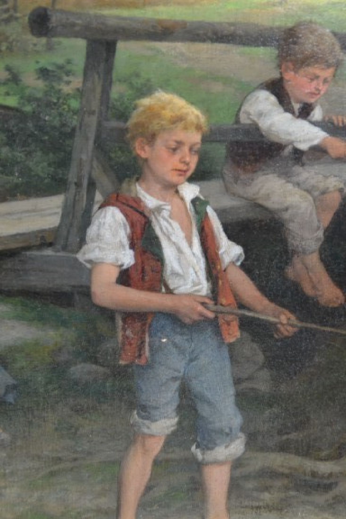 Detail c: Carl Breitbach, 1833 Berlin-1904 Kassel, Studium an der Akademie Berlin, von ca. 1860 bis 1864 in Paris als Schüler im Atelier von Charles Gleyre ...