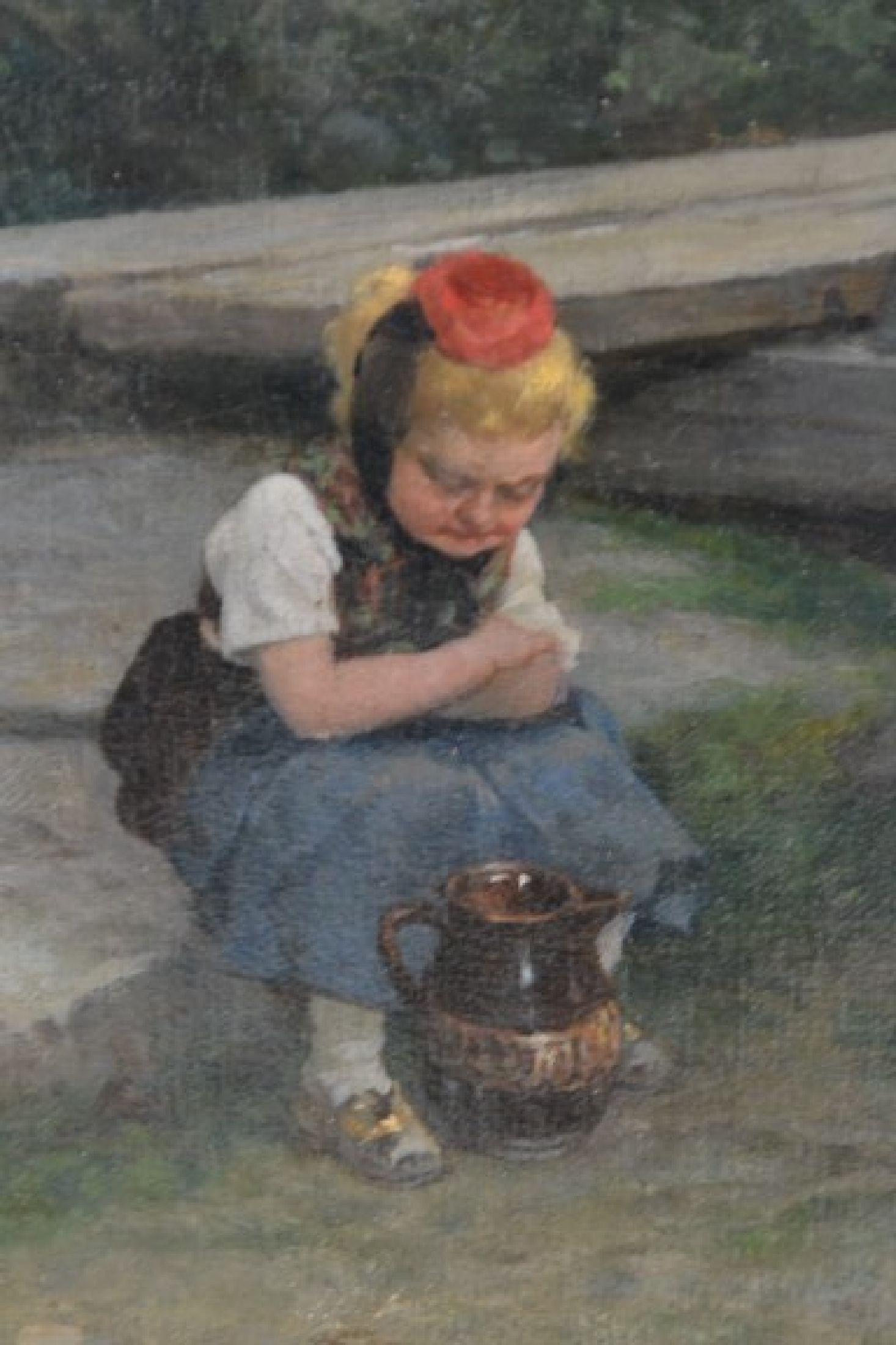 Detail d: Carl Breitbach, 1833 Berlin-1904 Kassel, Studium an der Akademie Berlin, von ca. 1860 bis 1864 in Paris als Schüler im Atelier von Charles Gleyre ...