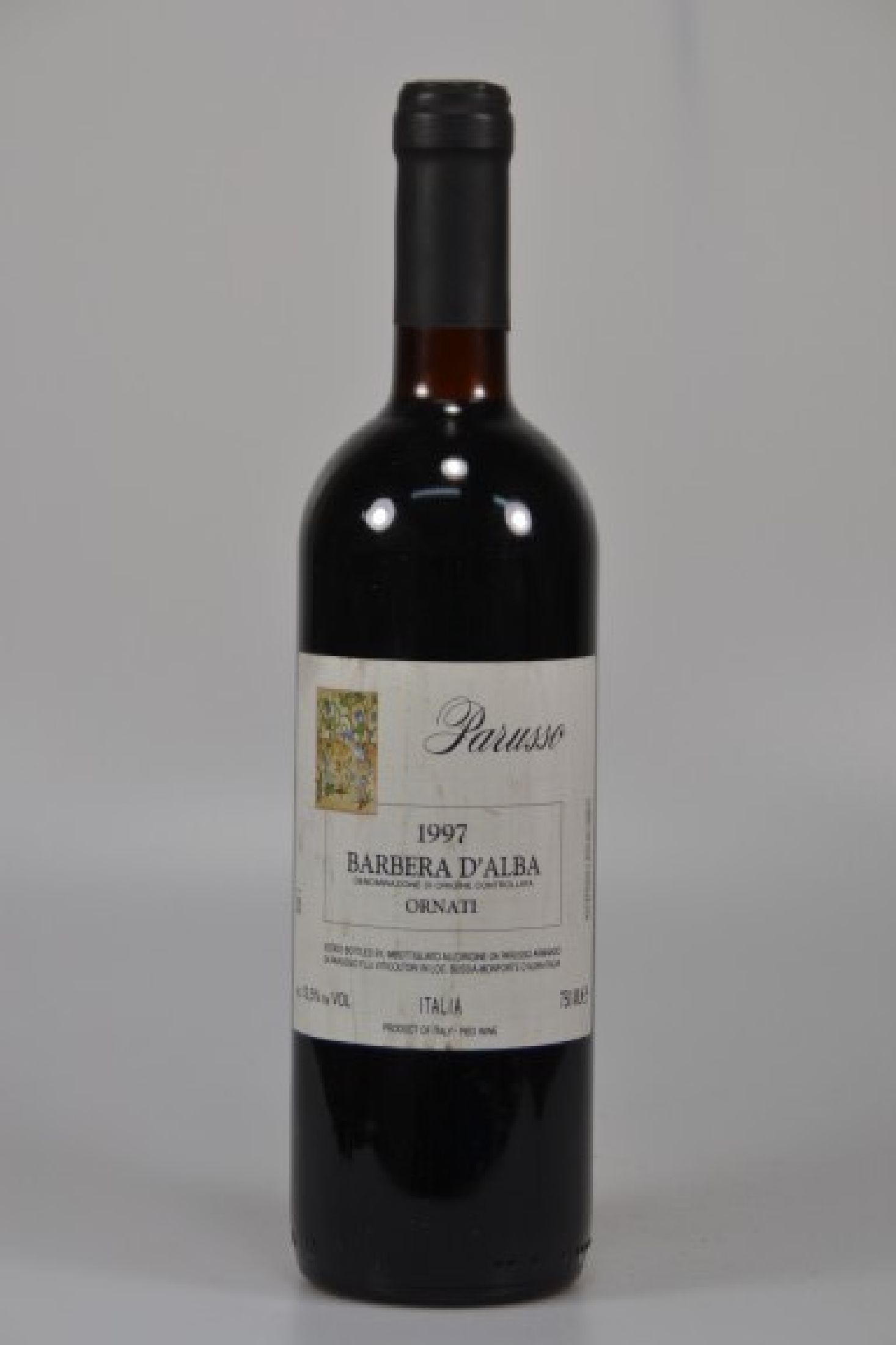 1 Flasche, 1997, Parusso, Barbera D Alba, Ornati, 750ml, 13,5% Vol., unverkostet