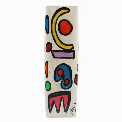 26439300a - Peter Robert Keil, Kunstobjekt Lampenschirm, ohne Titel, ca. 110x30x18 cm, signiert, ...