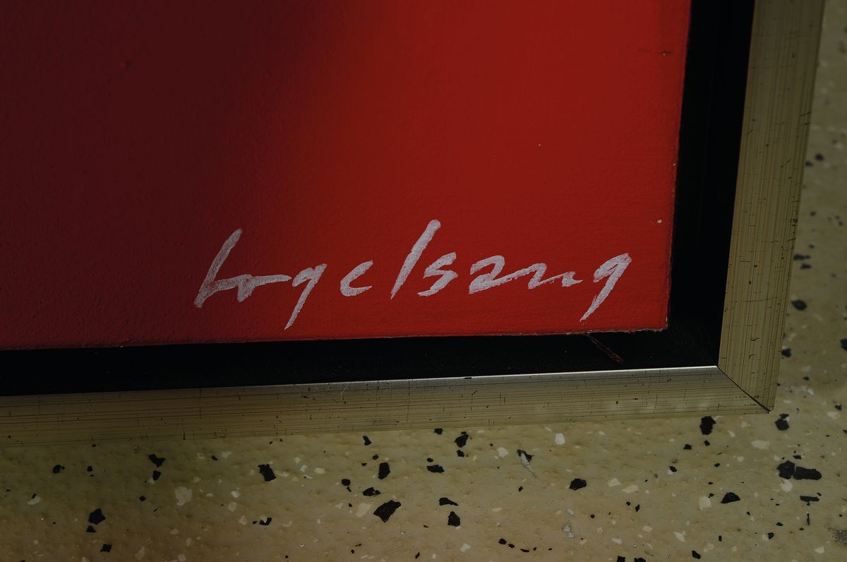 Detail a: Karl Vogelsang, 1932-2006, studierte in Hamburg und Paris und an der Akademie für Bildende Künste in Berlin, Sonderausstellungen u.a. in New York, ...