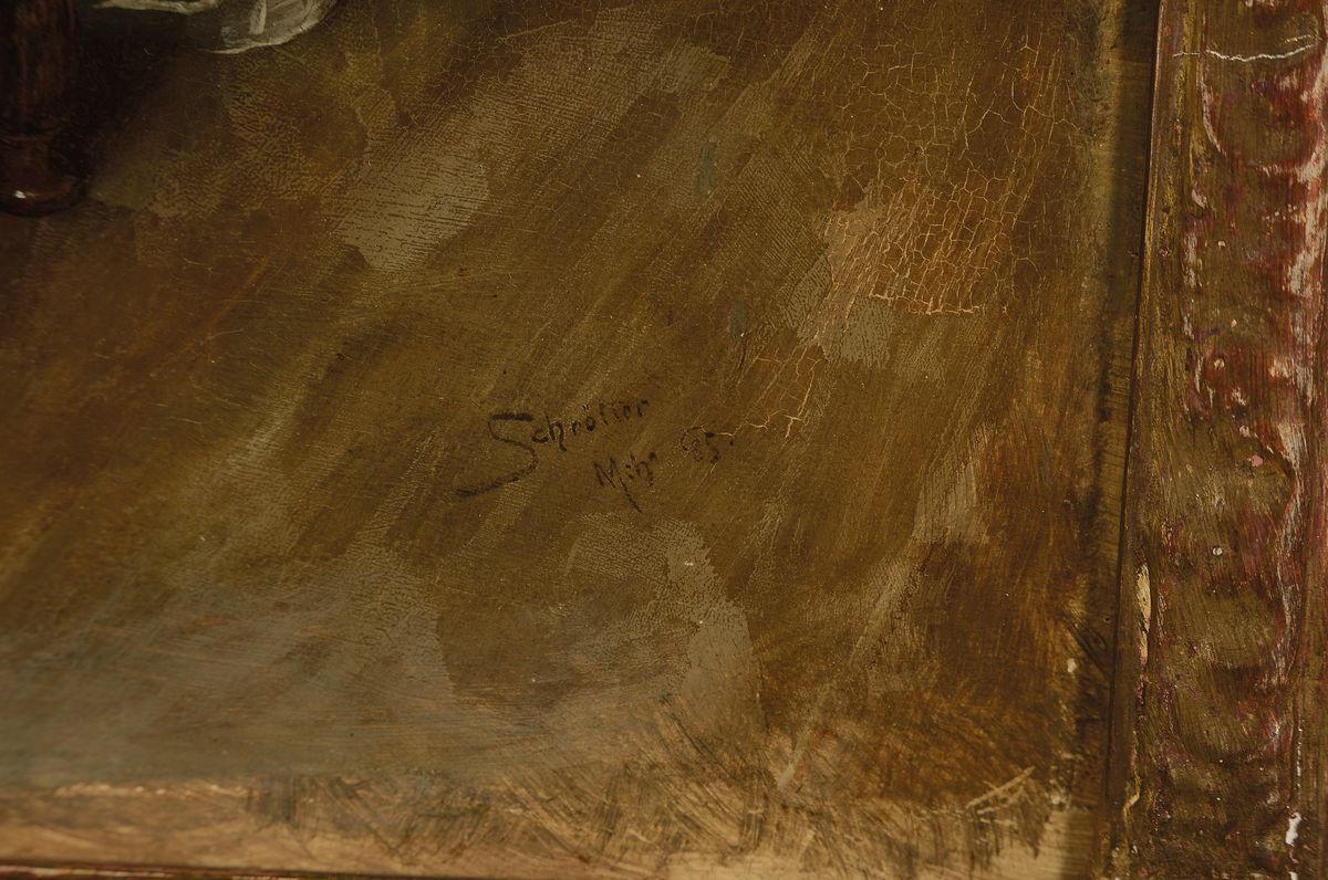 Detail a: Alfred Schrötter, Ritter von Kristelli, 1856 Wien-1935 Graz, Studium an den Akademien Wien und München, Gründungsmitglied der Münchener ...