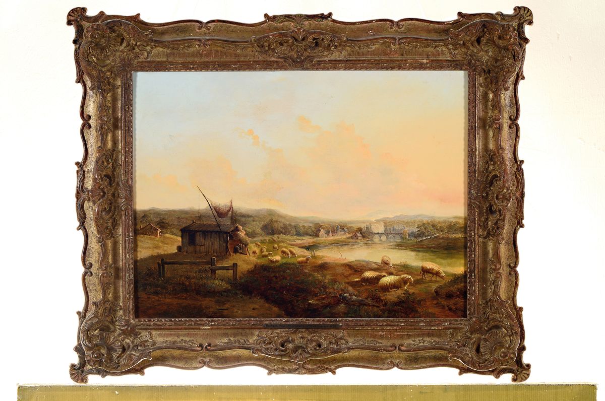 Detail k: Balthazar Paul Ommeganck, 1755-1826 Antwerpen, einer der bedeutendsten und gefragtesten Tiermaler seiner Zeit, sein berühmtester Schüler war Eugene ...